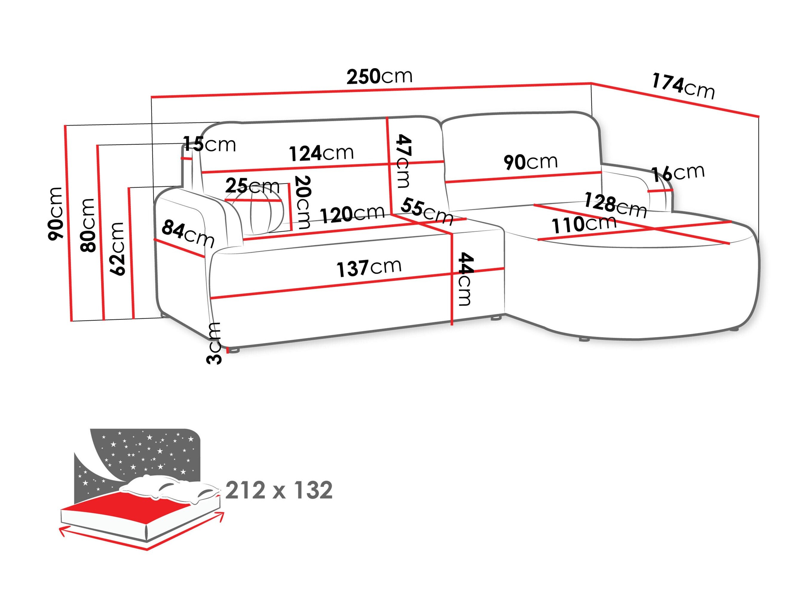 Hjørnesofa Comfivo 532 (Flow 06)