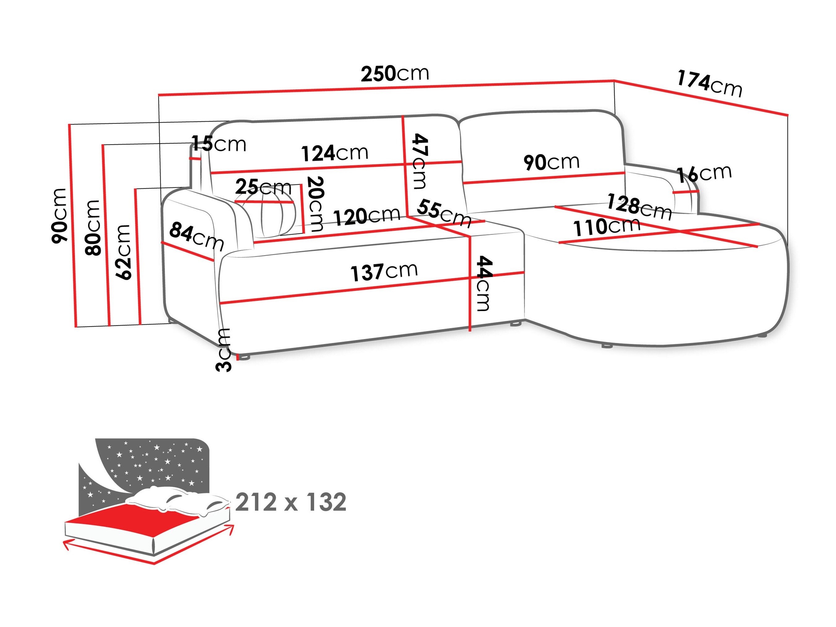 Hjørnesofa Comfivo 532 (Fredo 15)