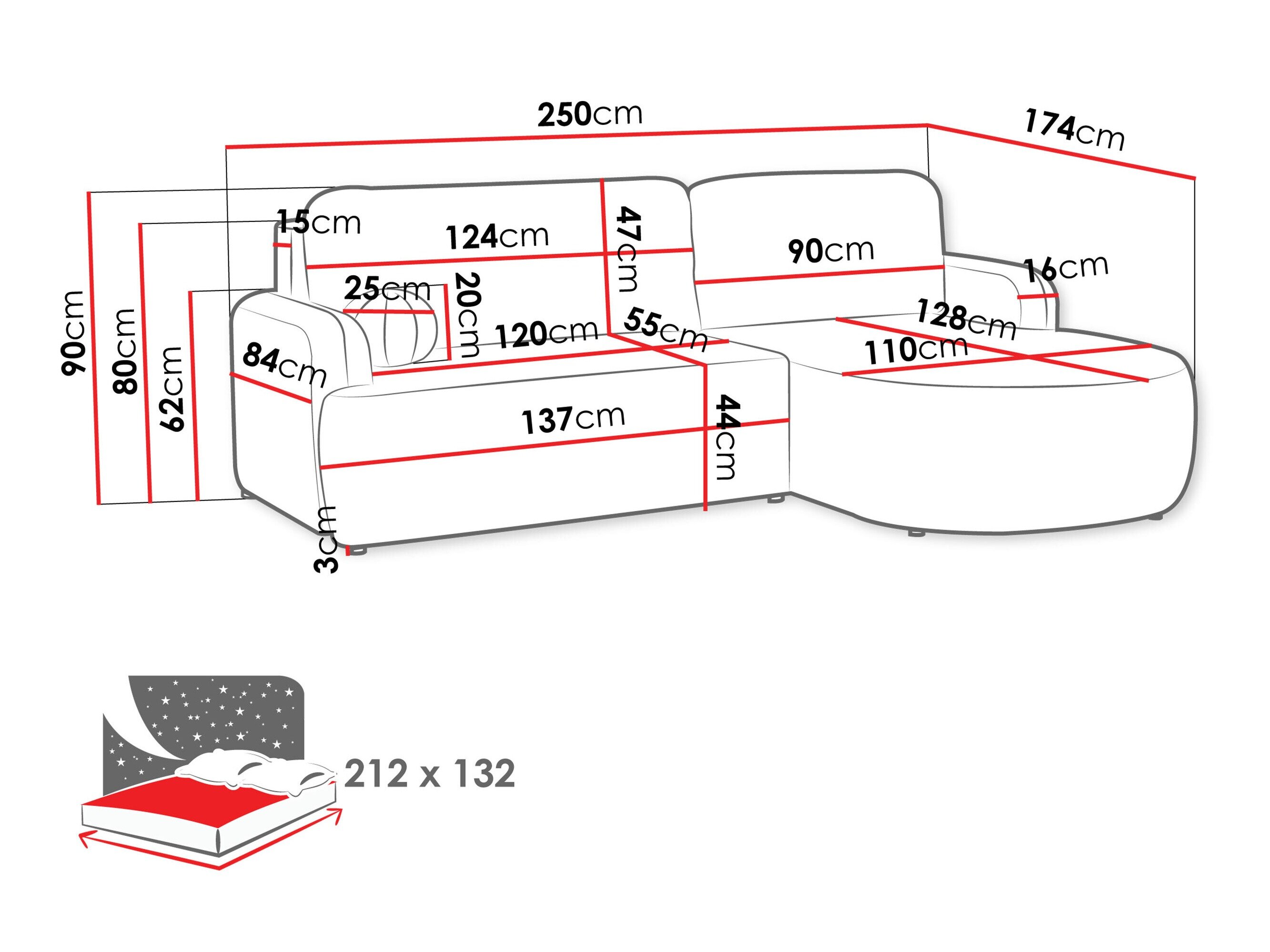 Hjørnesofa Comfivo 532 (Fredo 15)