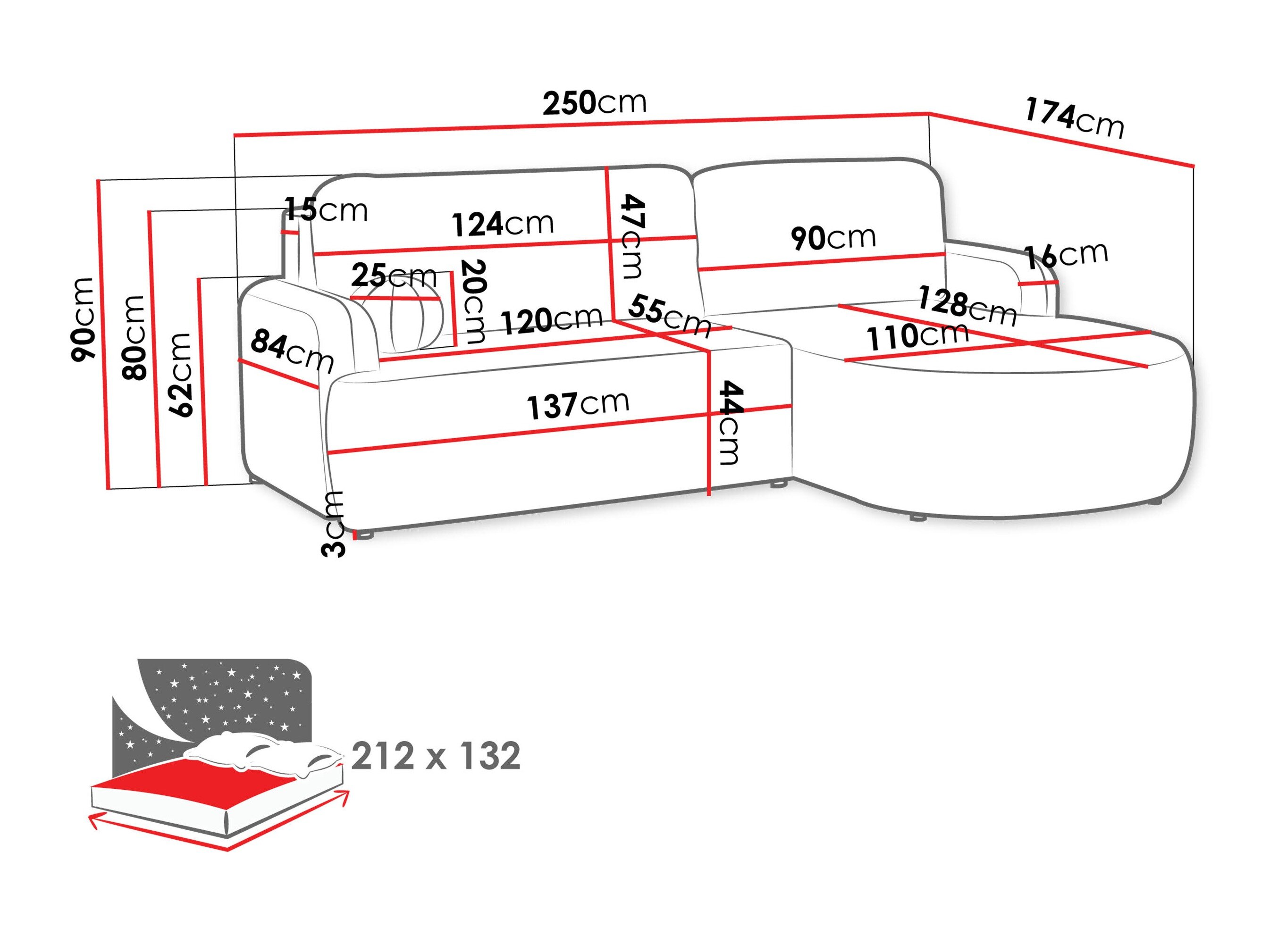 Hjørnesofa Comfivo 532 (Lambi 07)