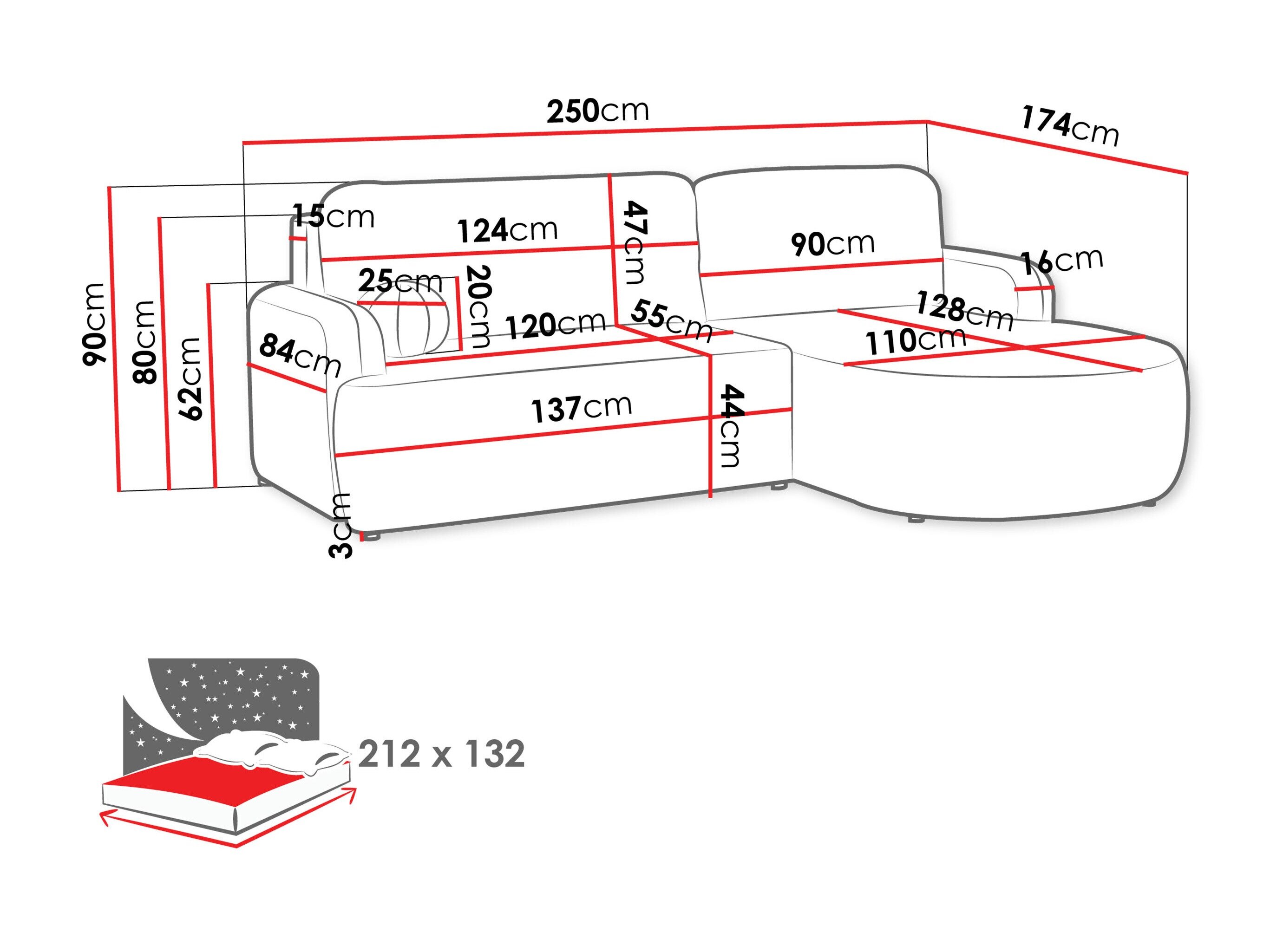 Hjørnesofa Comfivo 532 (Lambi 07)