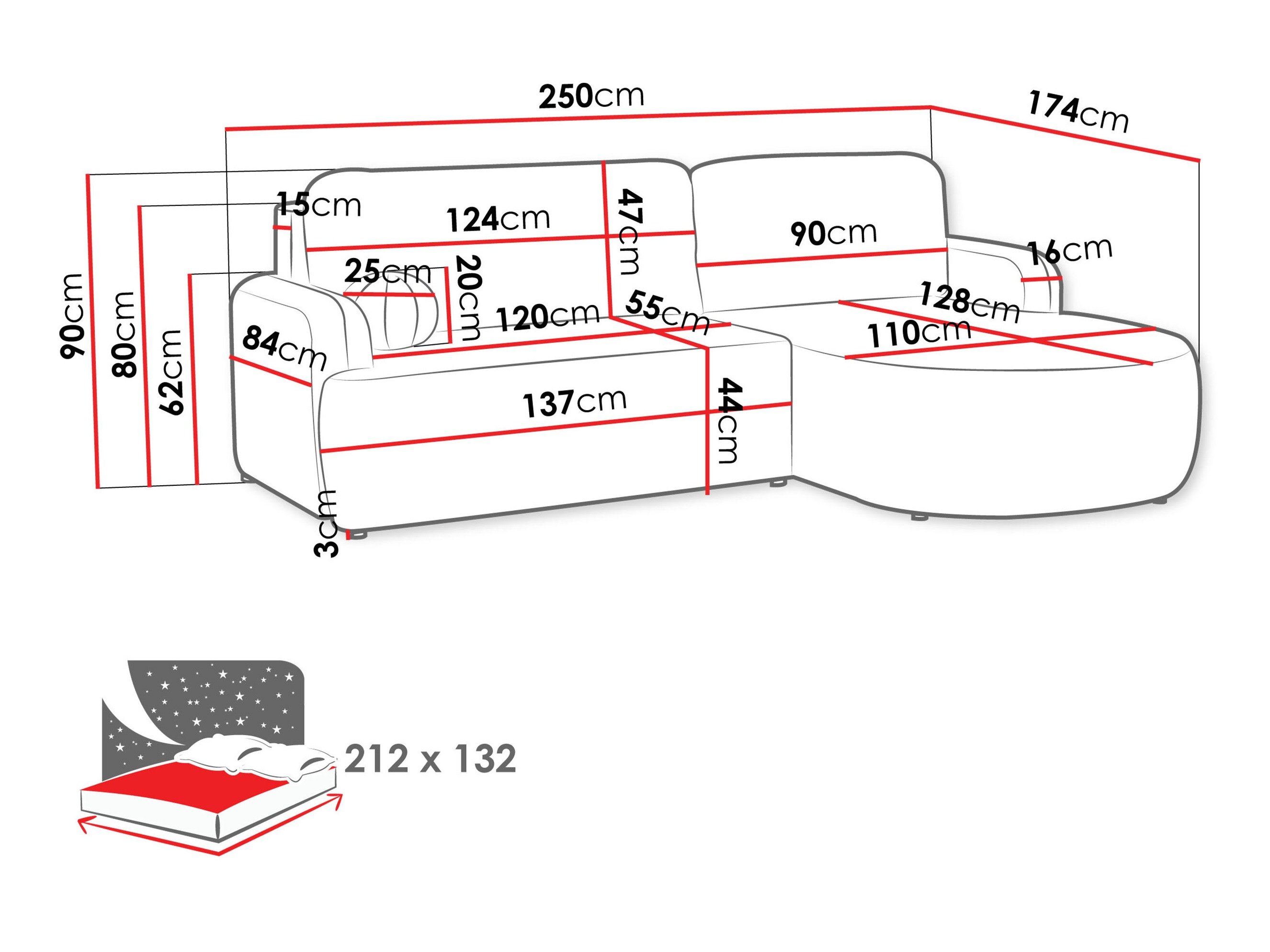 Hjørnesofa Comfivo 532 (Magic Velvet 2217)