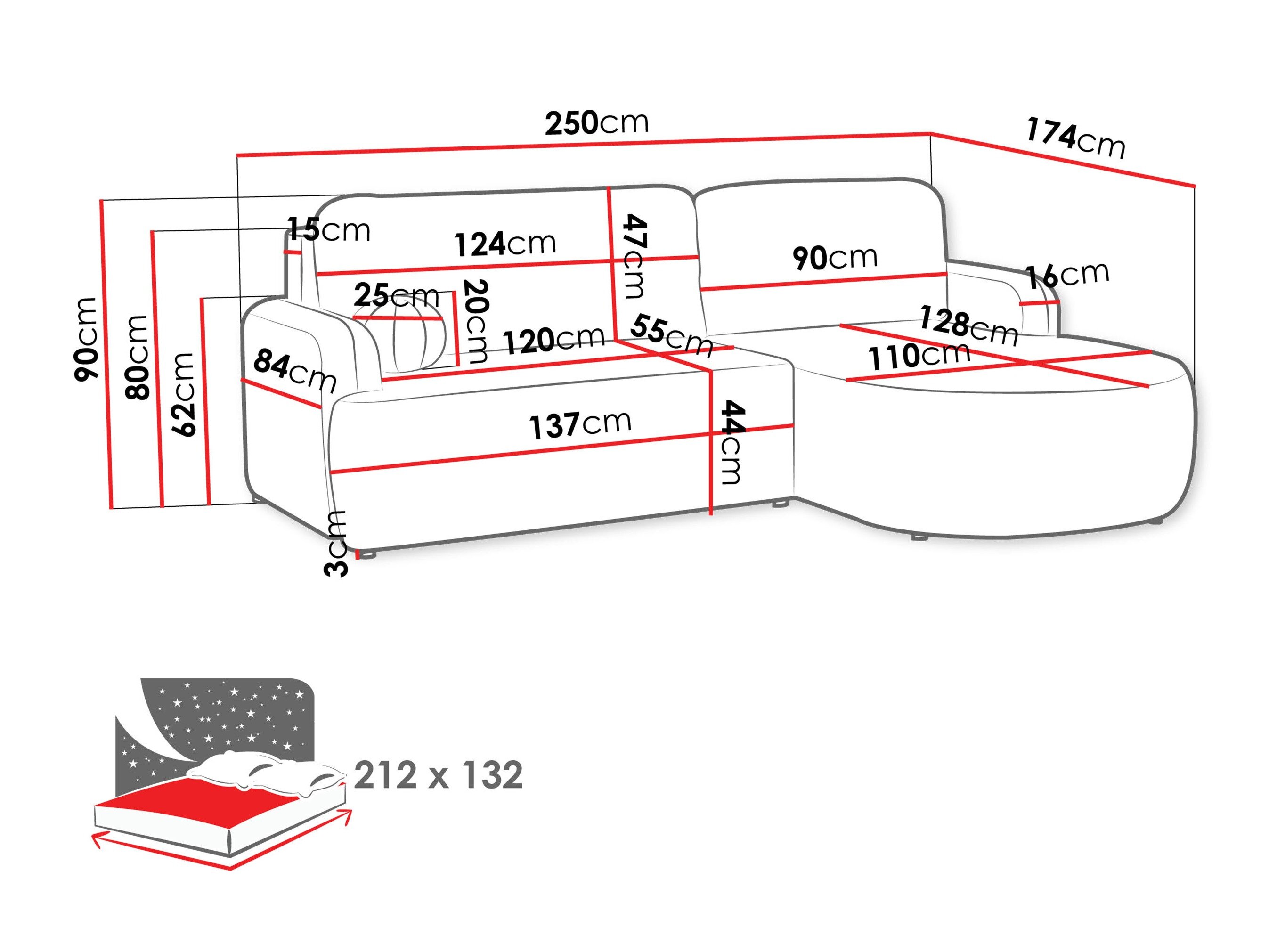 Hjørnesofa Comfivo 532 (Magic Velvet 2217)