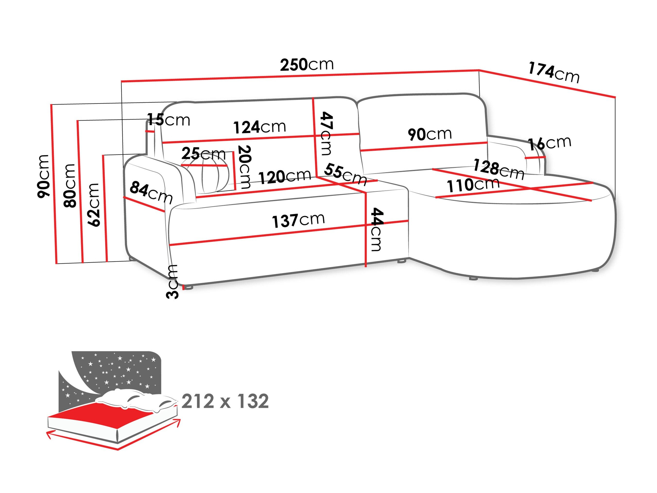 Hjørnesofa Comfivo 532 (Magic Velvet 2250)
