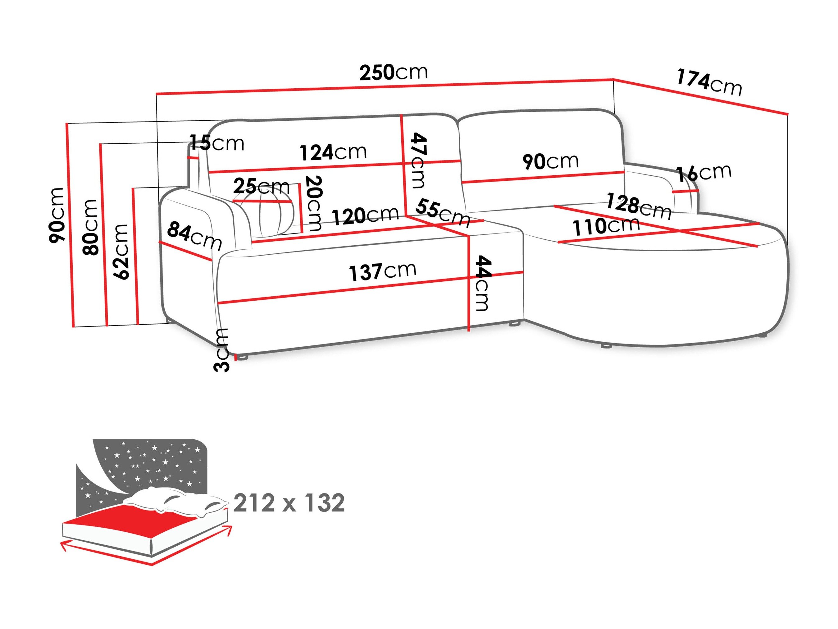 Hjørnesofa Comfivo 532 (Margo 227.09)