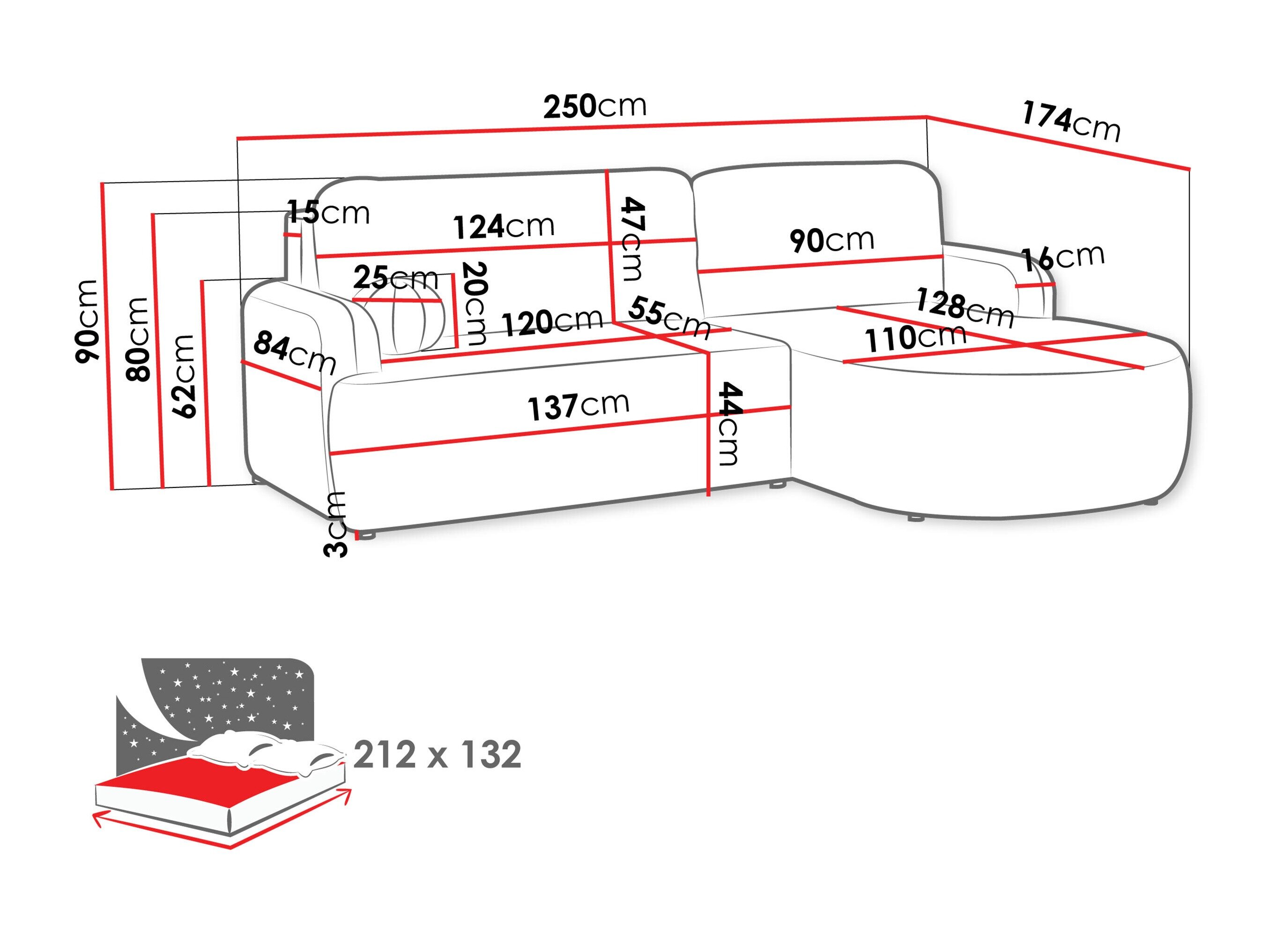 Hjørnesofa Comfivo 532 (Poso 05)