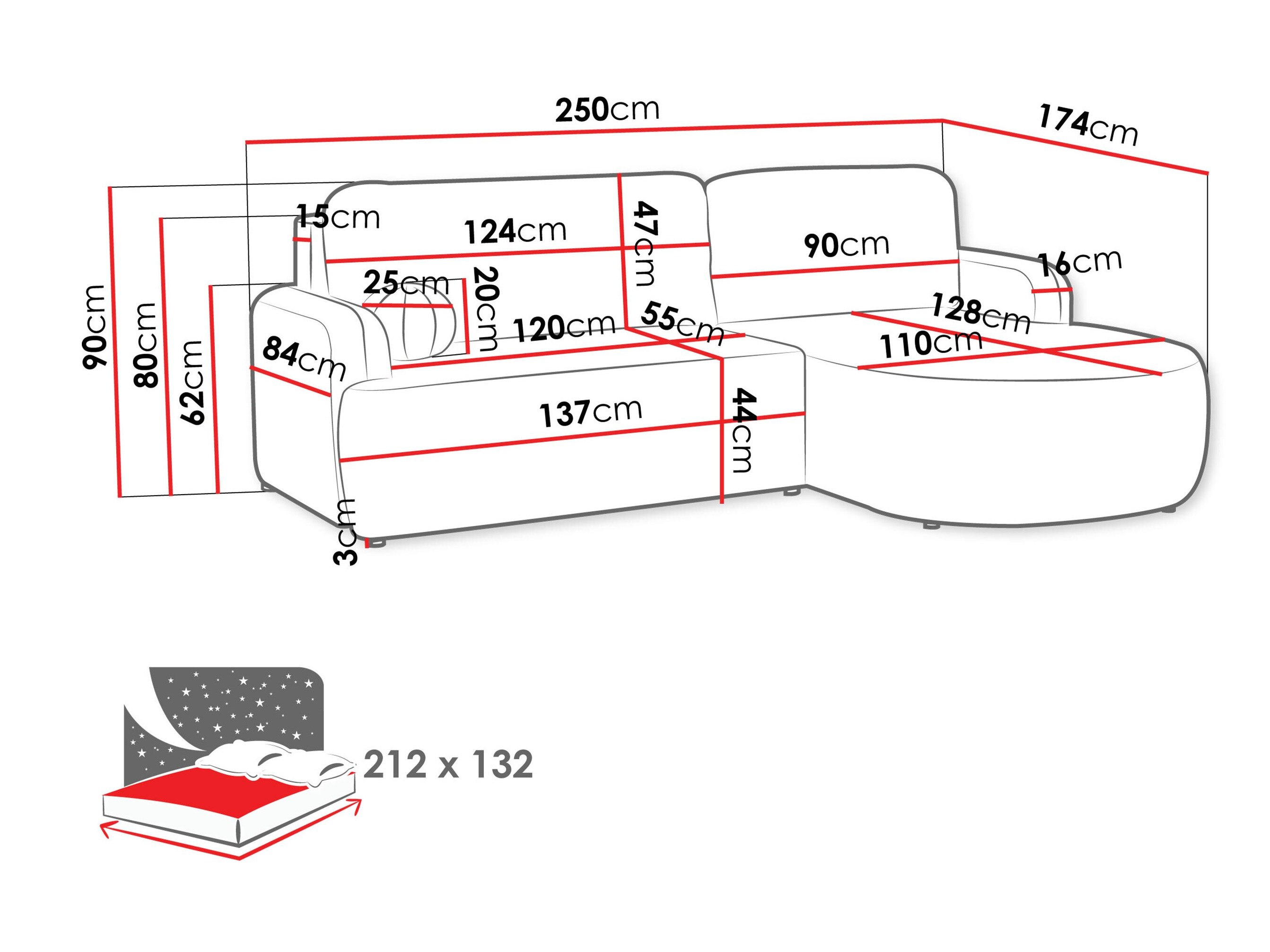 Hjørnesofa Comfivo 532 (Poso 47)