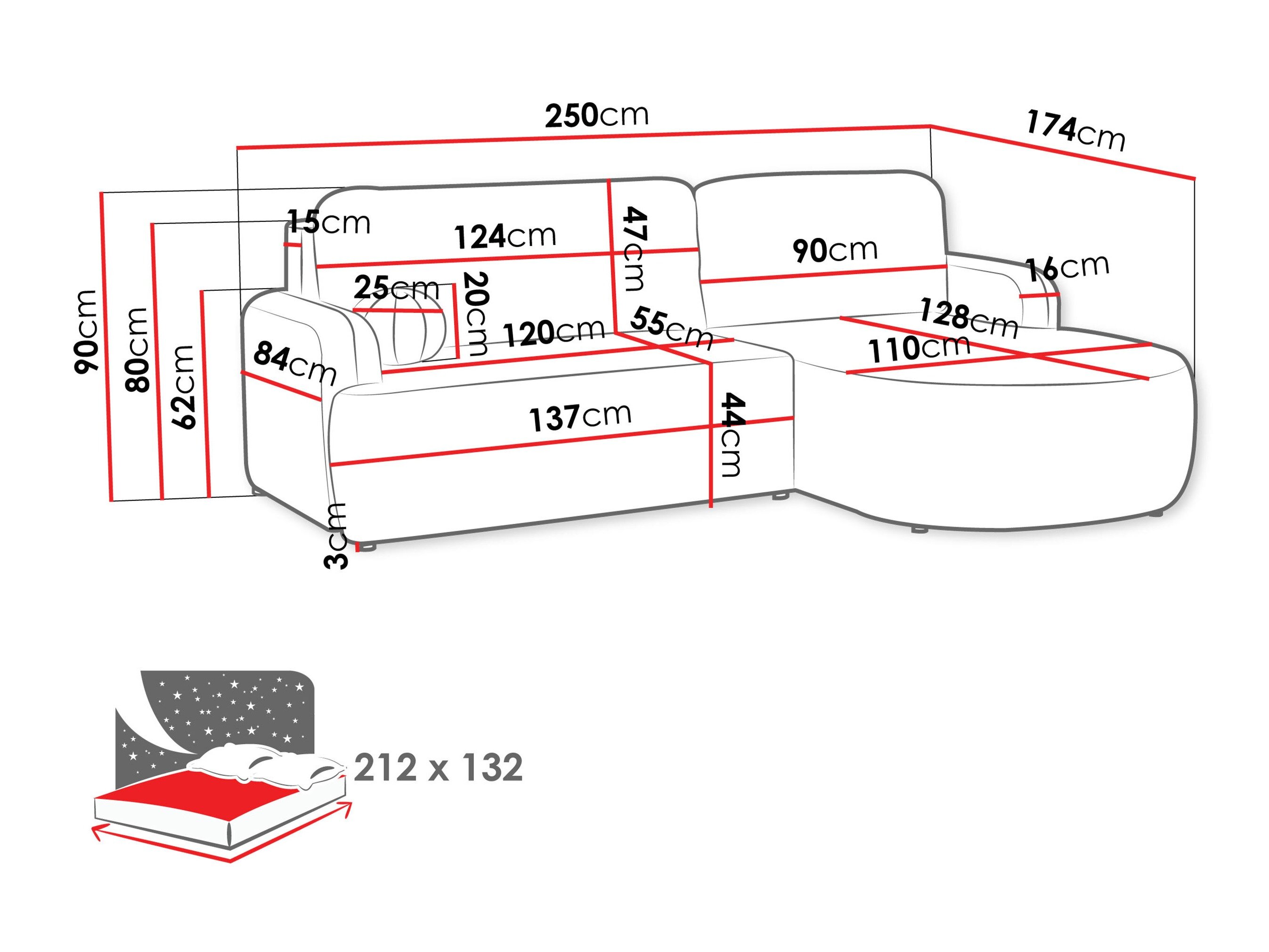 Hjørnesofa Comfivo 532 (Poso 47)
