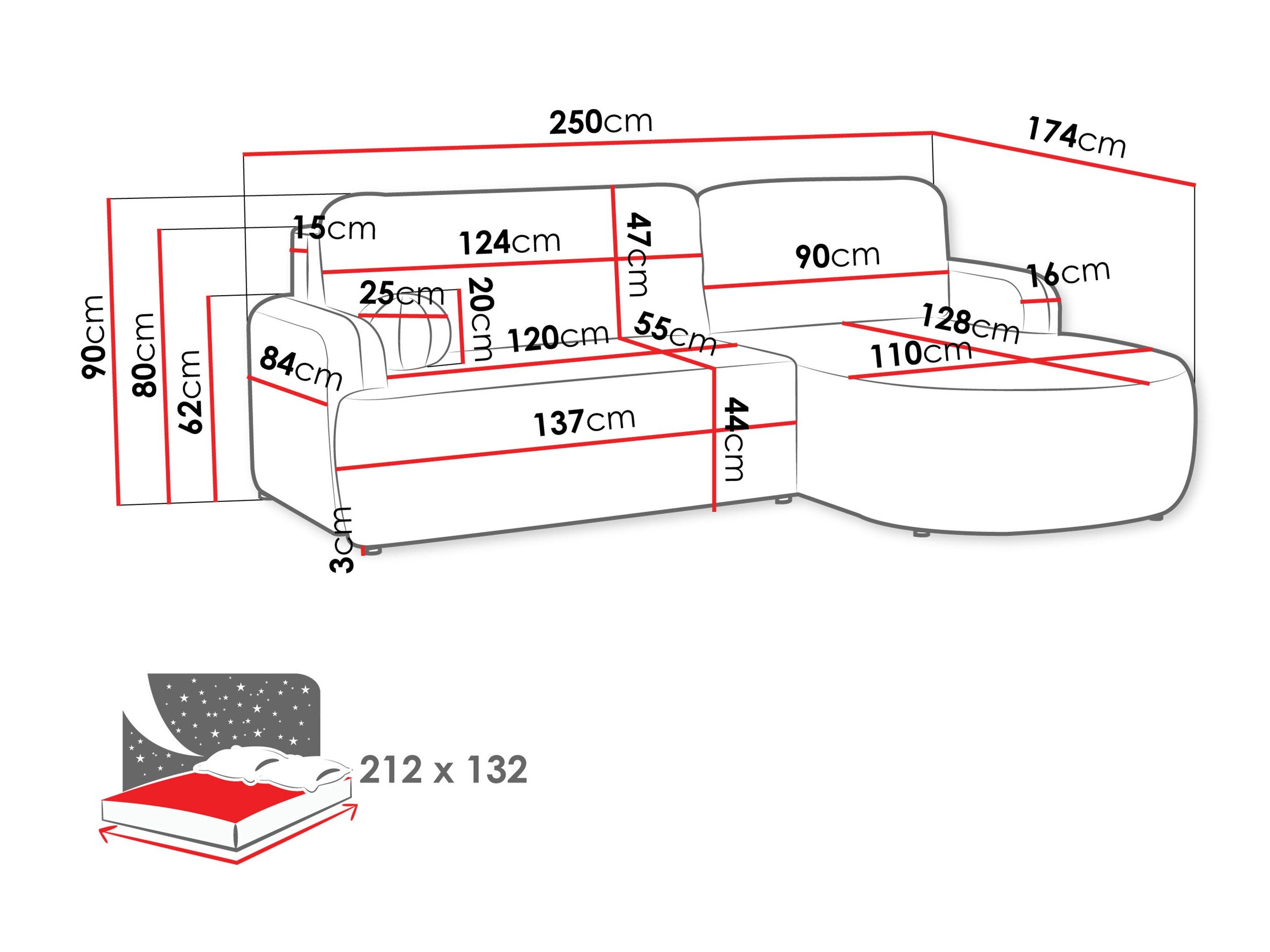 Hjørnesofa Comfivo 532 (Poso 52)