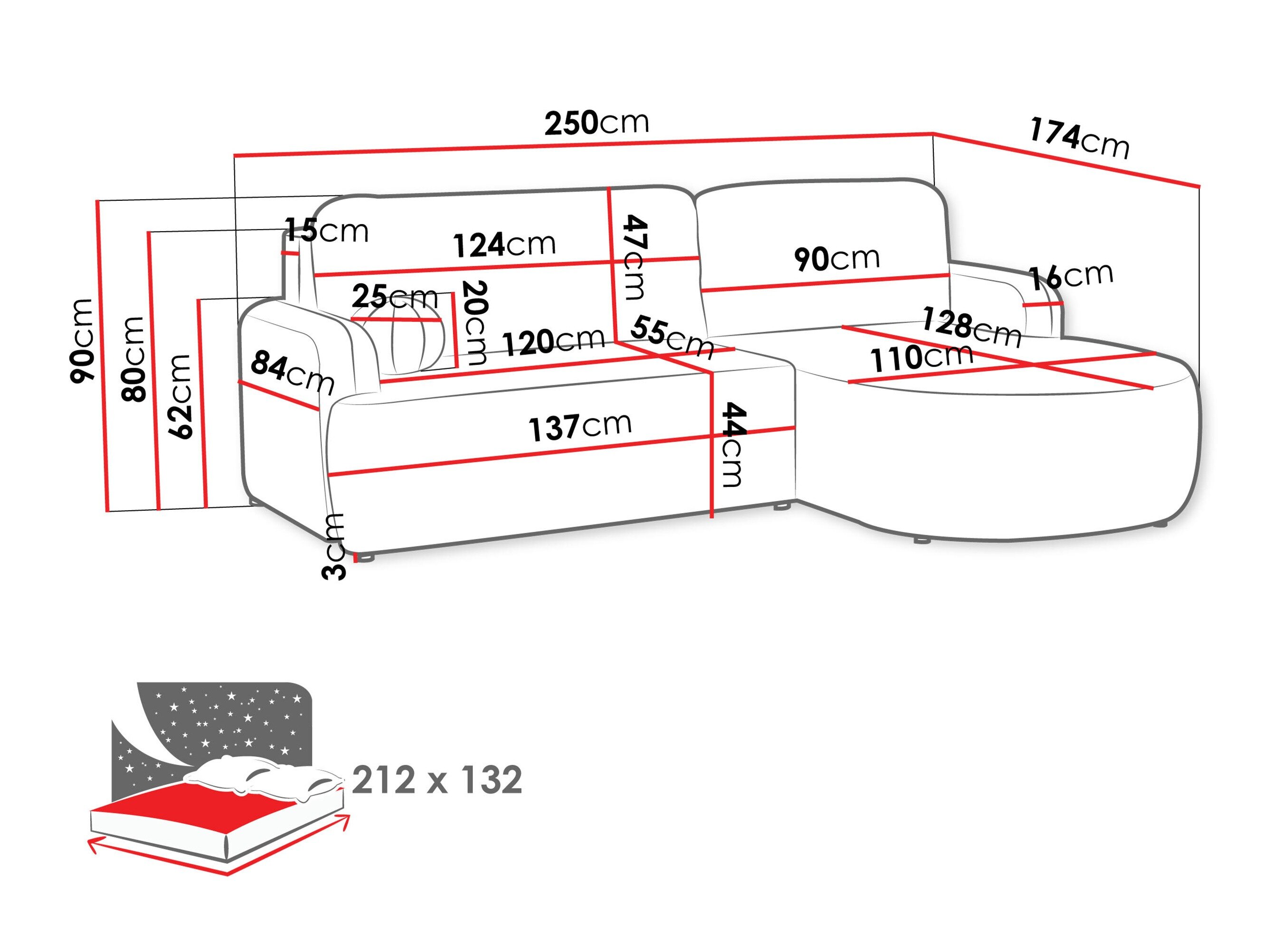 Hjørnesofa Comfivo Popis (Bella 40)