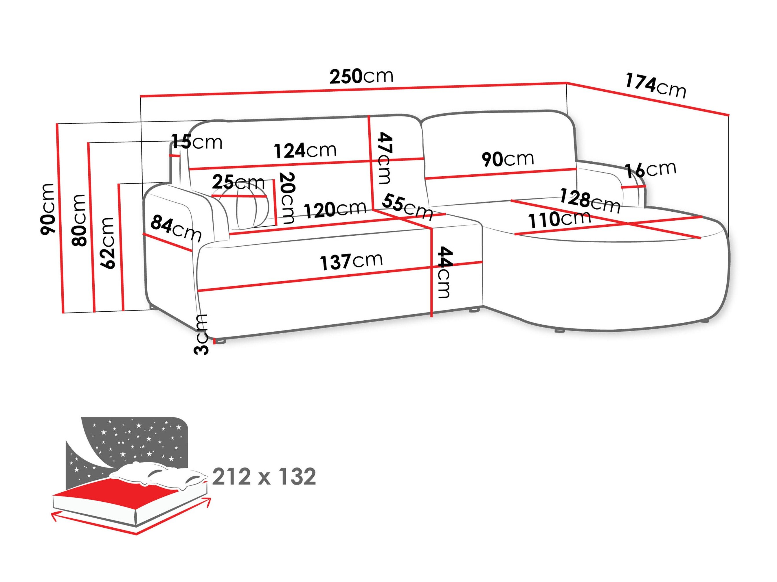 Hjørnesofa Comfivo Popis (Coral 45)