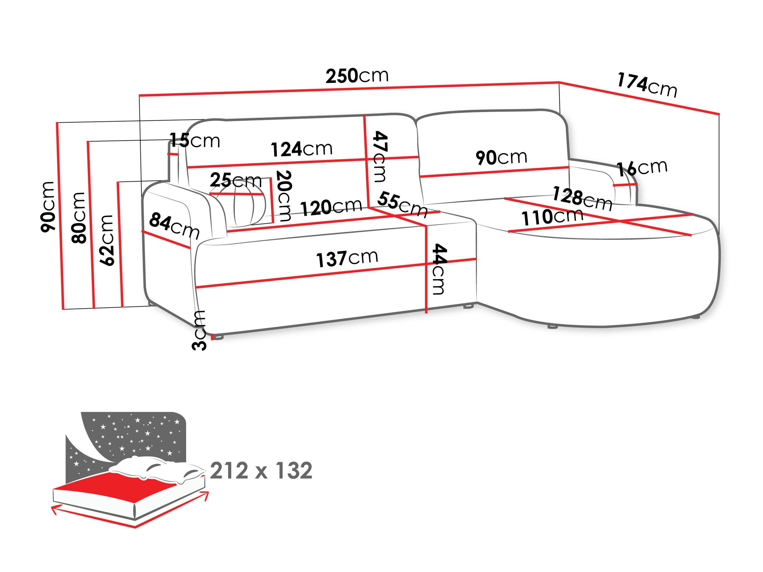 Hjørnesofa Comfivo Popis (Coral 75)