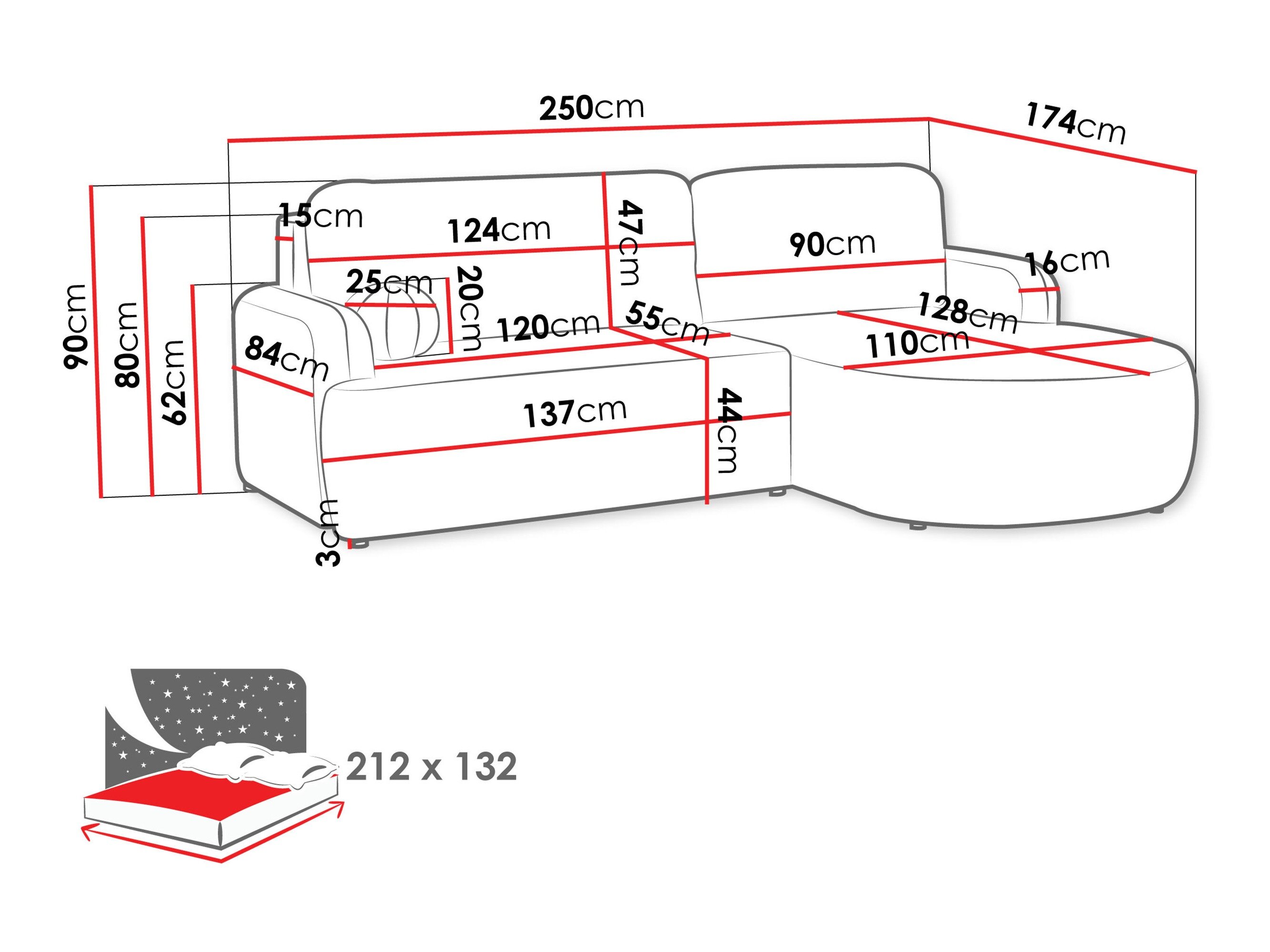 Hjørnesofa Comfivo Popis (Magic Velvet 2250)