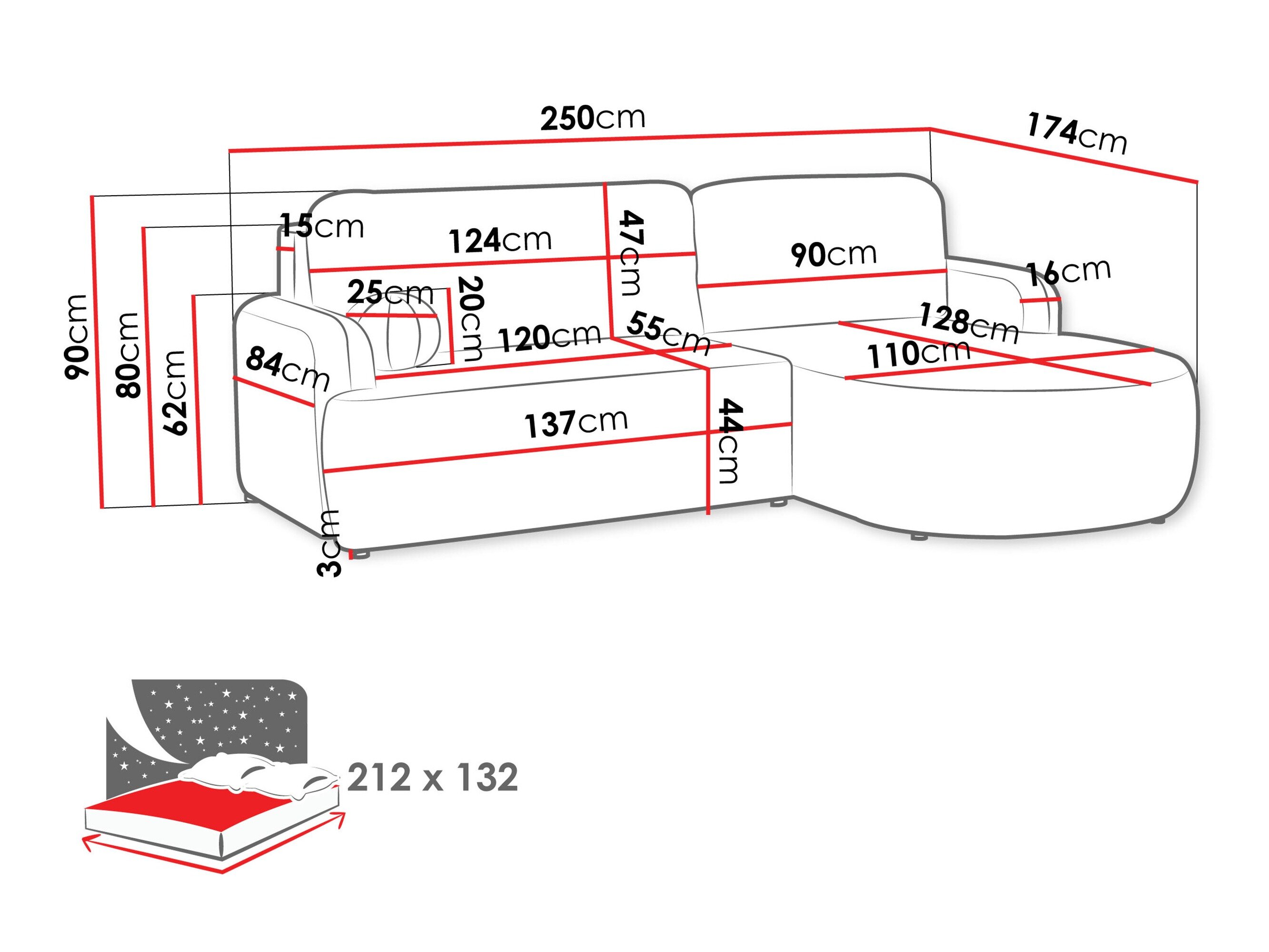 Hjørnesofa Comfivo Popis (Poso 06)