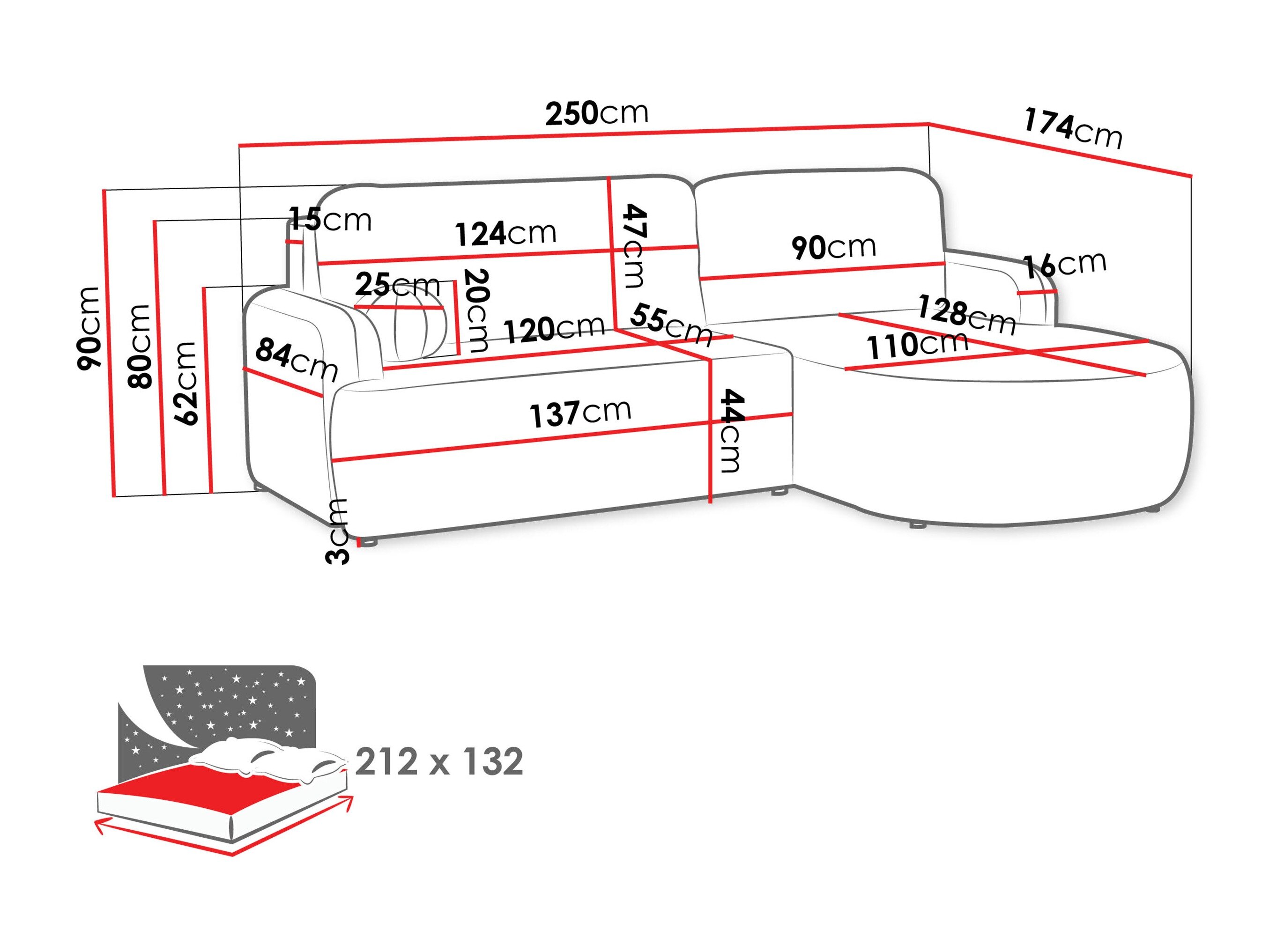 Hjørnesofa Comfivo Popis (Poso 110)