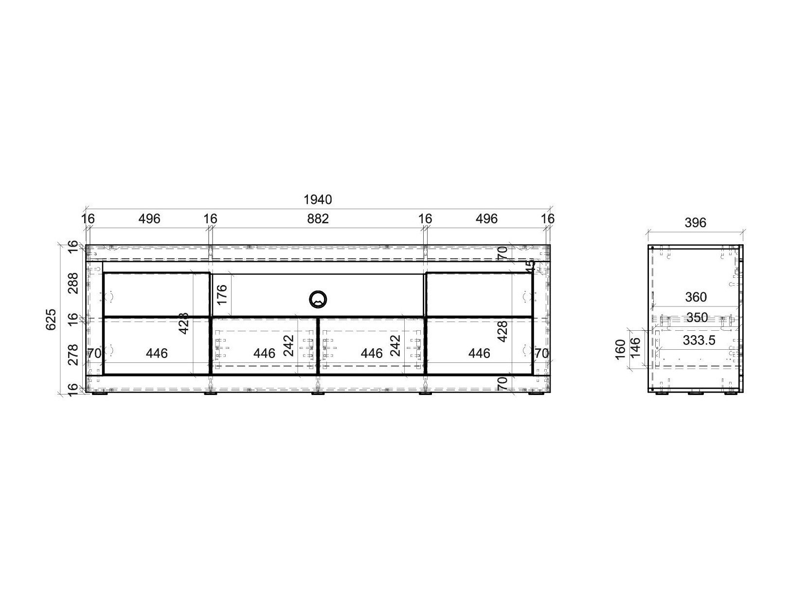 Stuemøbelsæt Ophtola 121 (Højre)