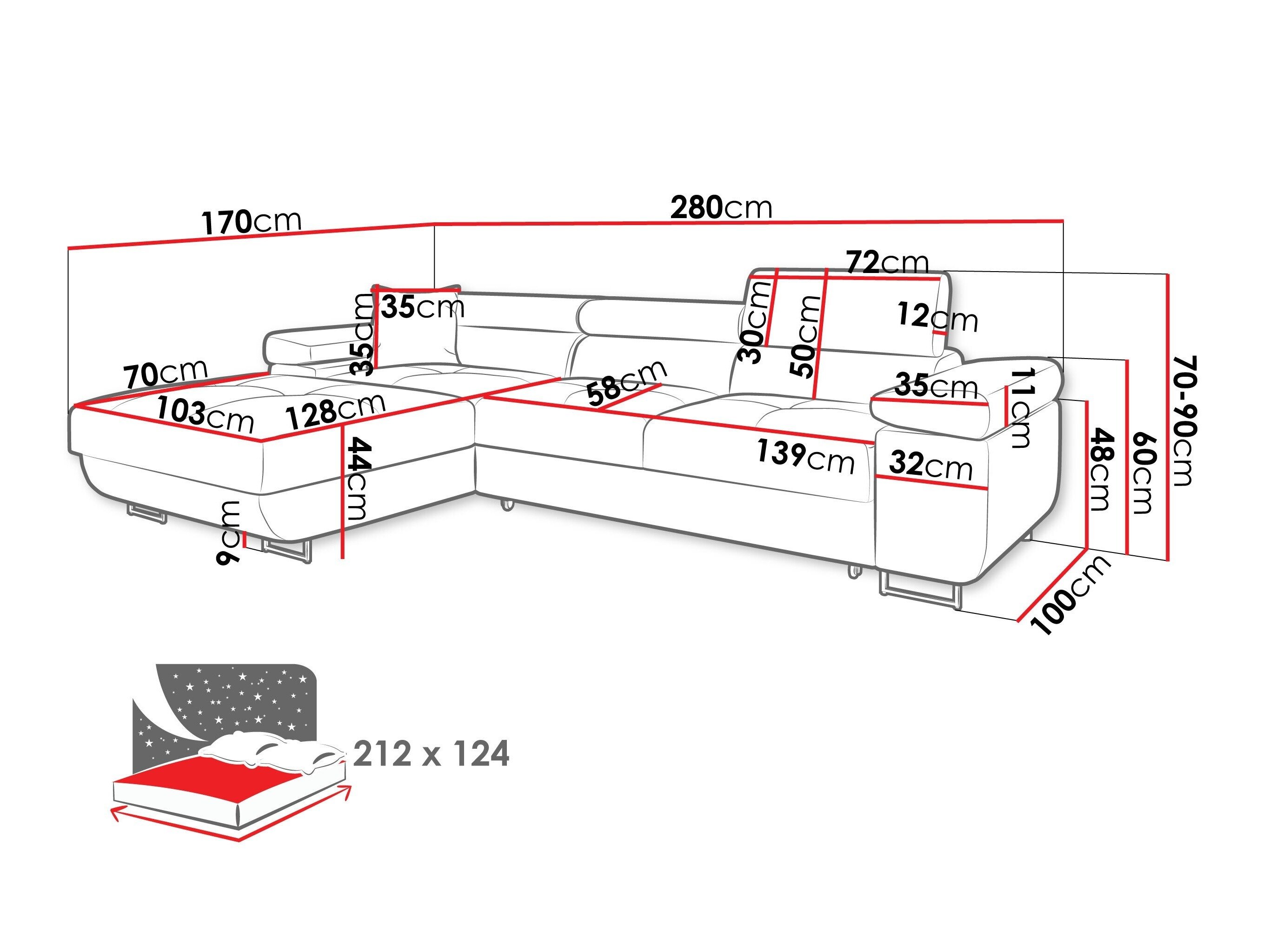 Hjørnesofa Comfivo Vinetum II (Flow 09)
