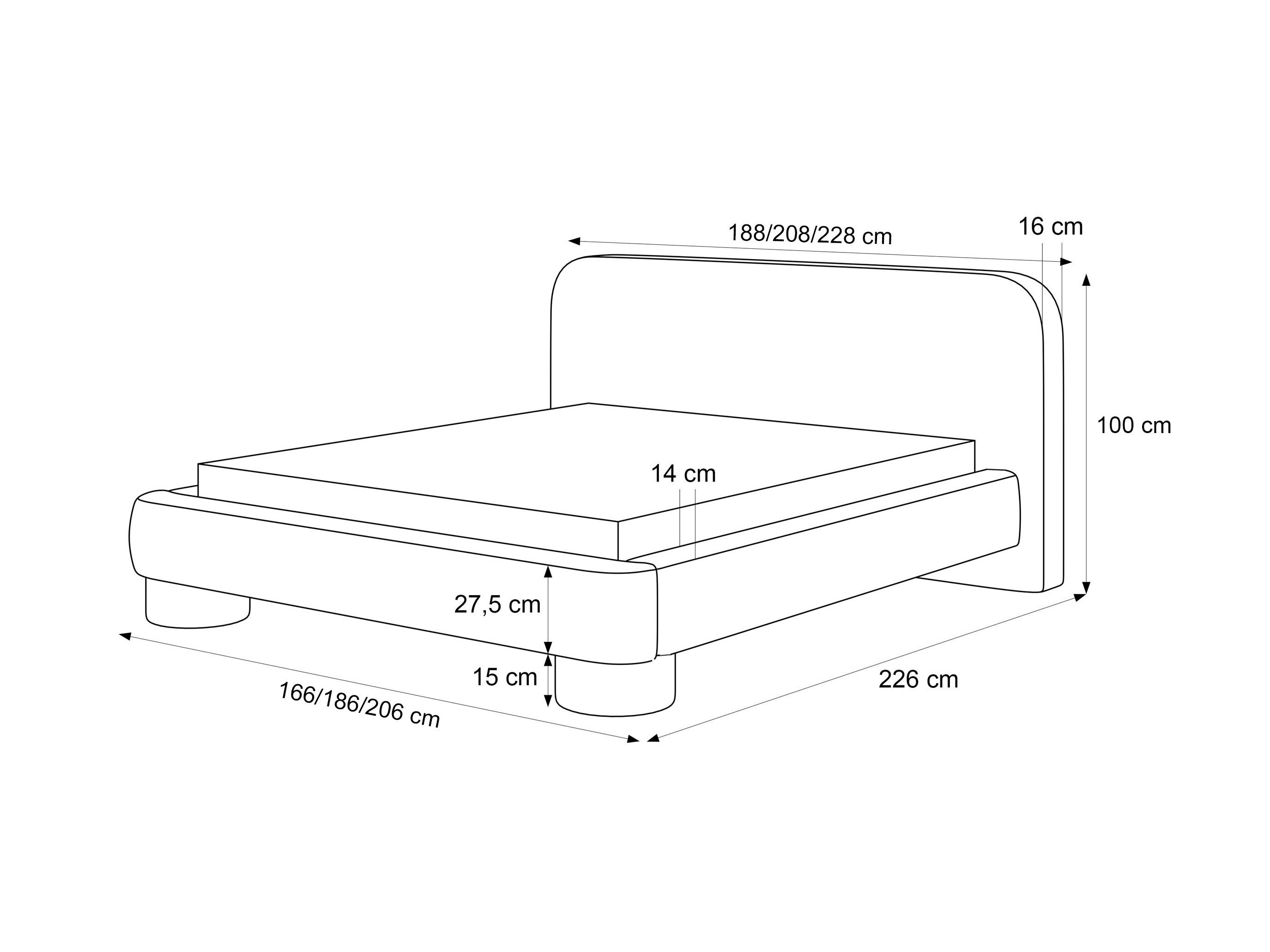 Bed Martinez 130 (Alice 03)