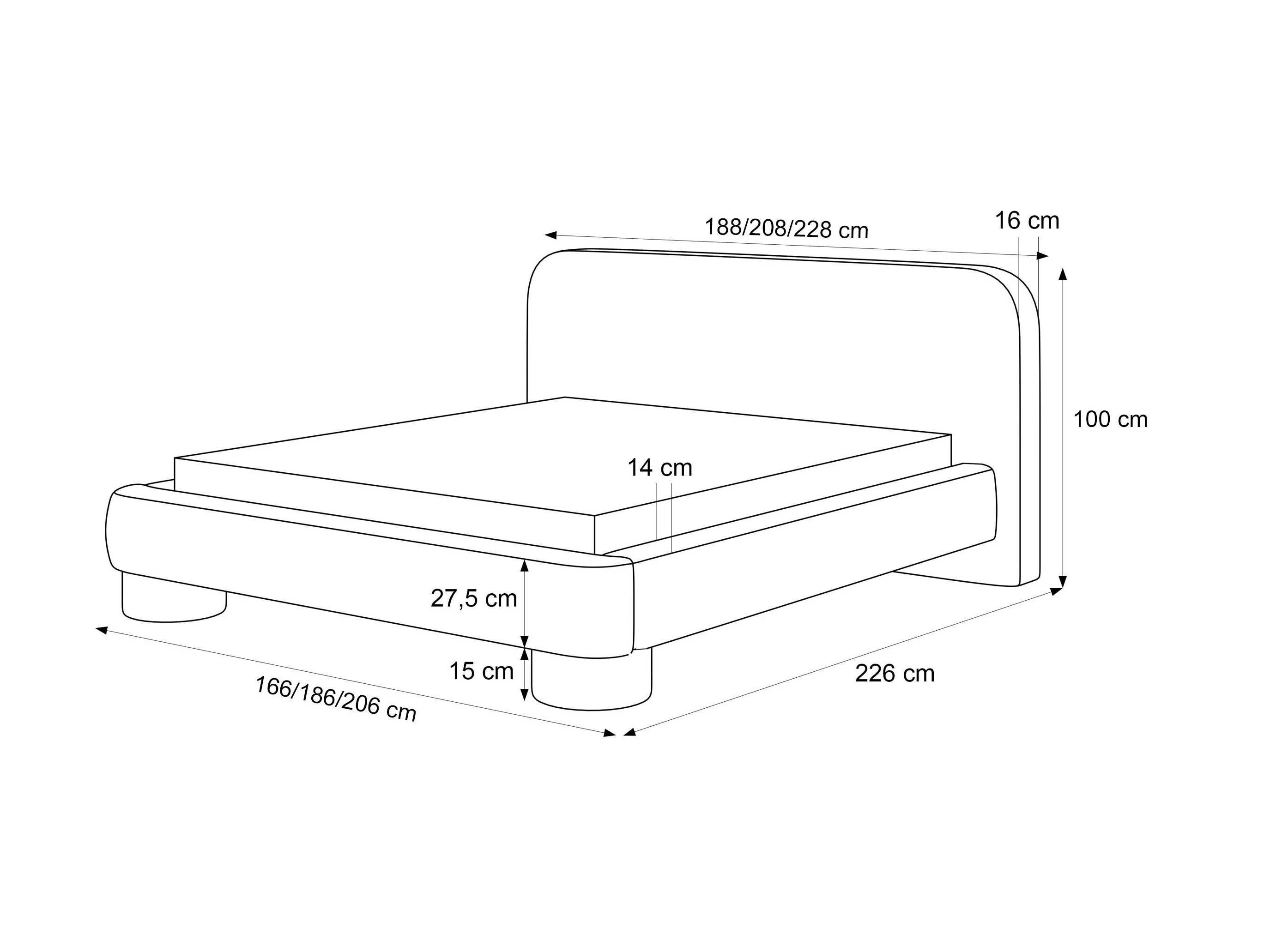 Bed Martinez 130 (Lumo 55)