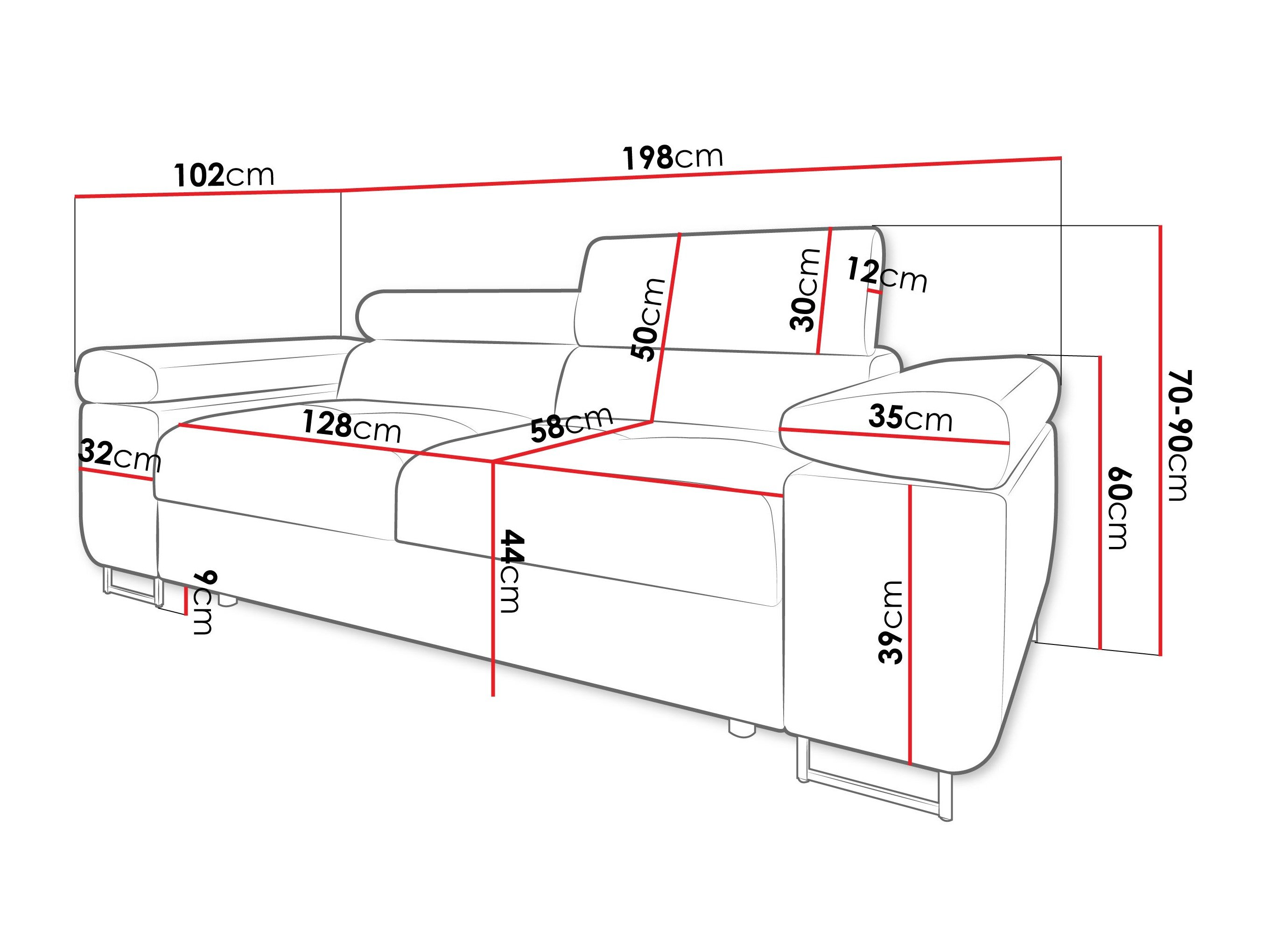 Sofa Comfivo Vinetum II (Lumo 40)