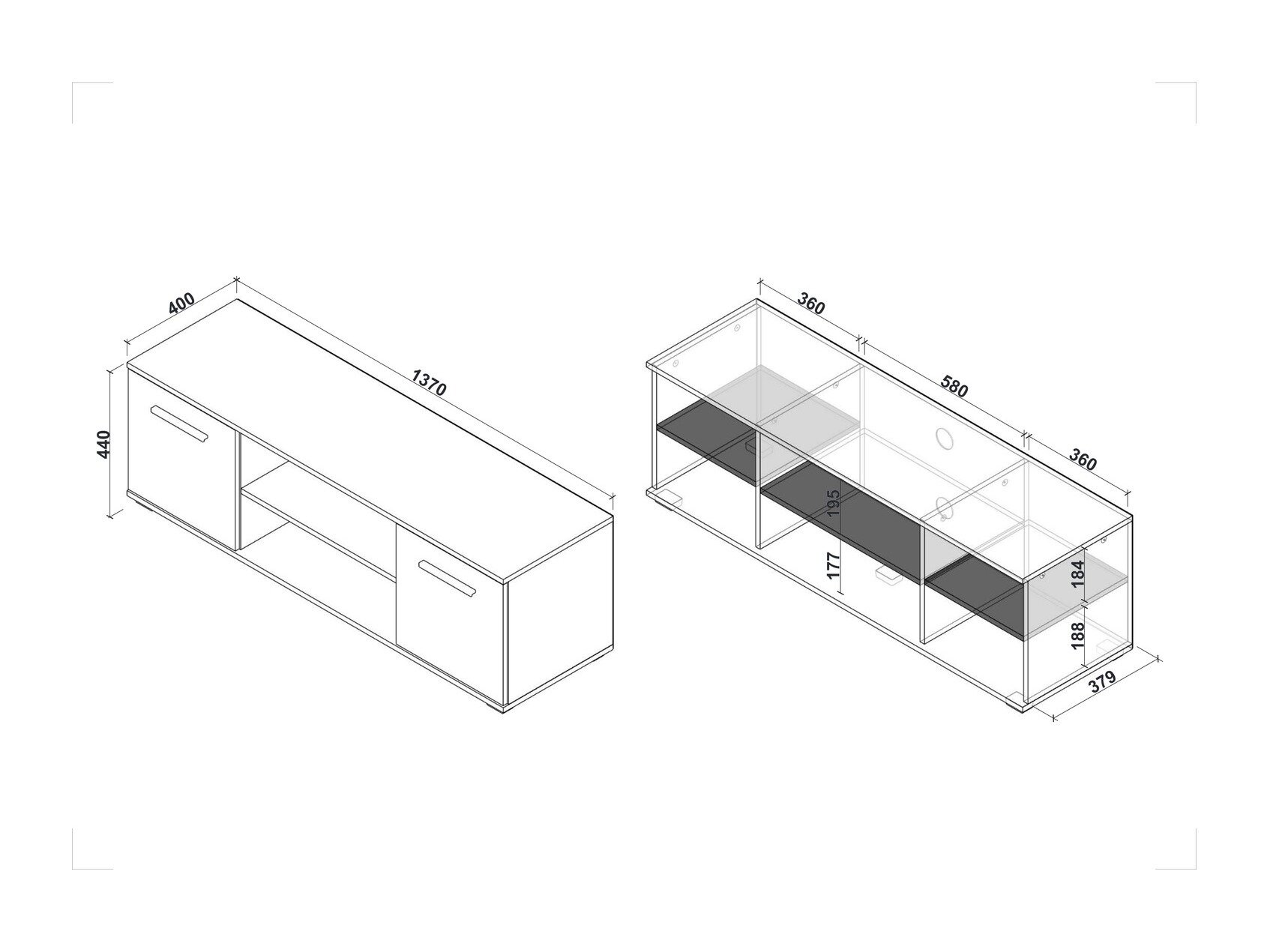TV-bord Cirveso 109 (Sonoma eg)
