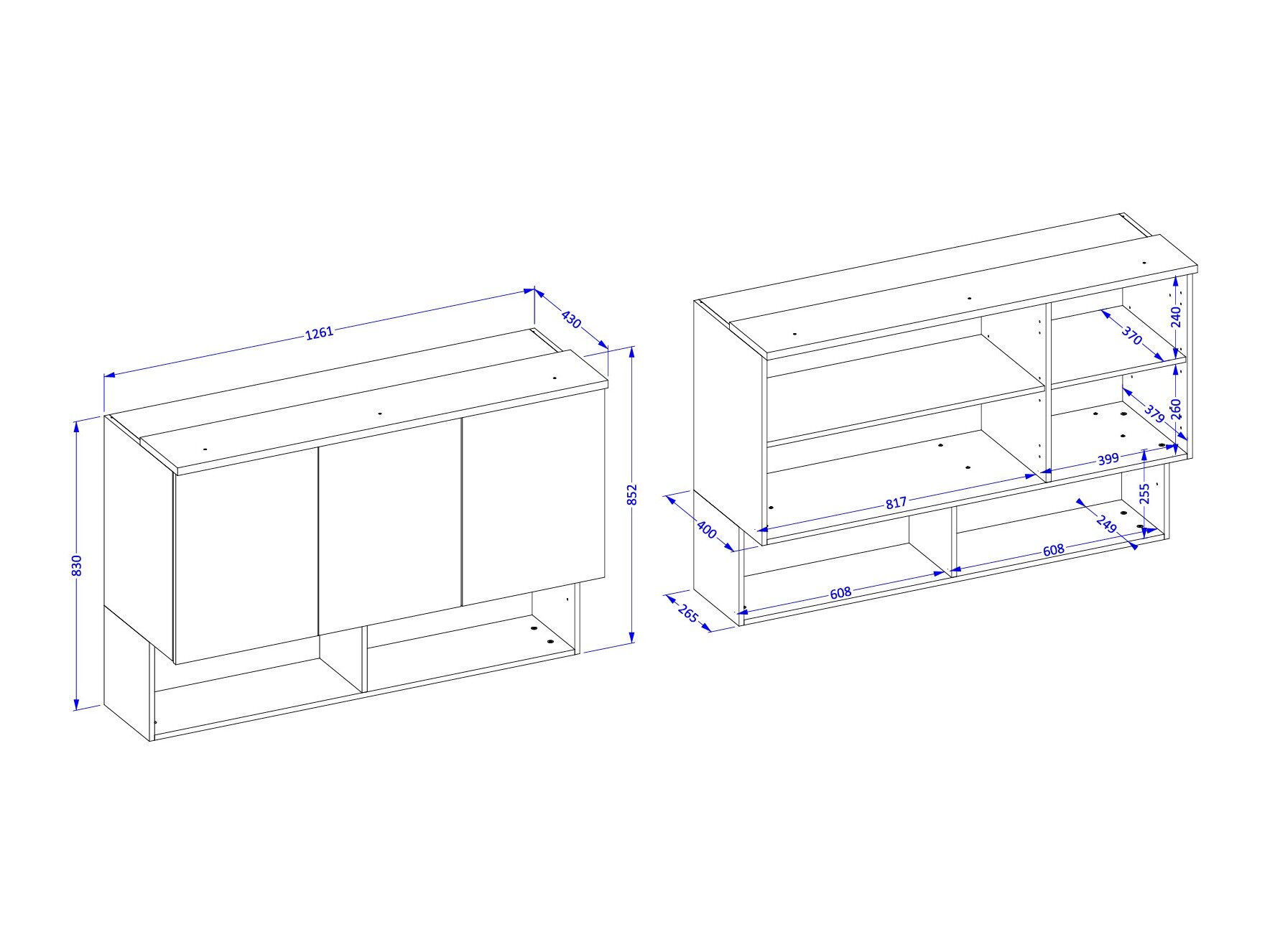 Vægskab Nolcala 104 (Egetræ + Eukalyptus)