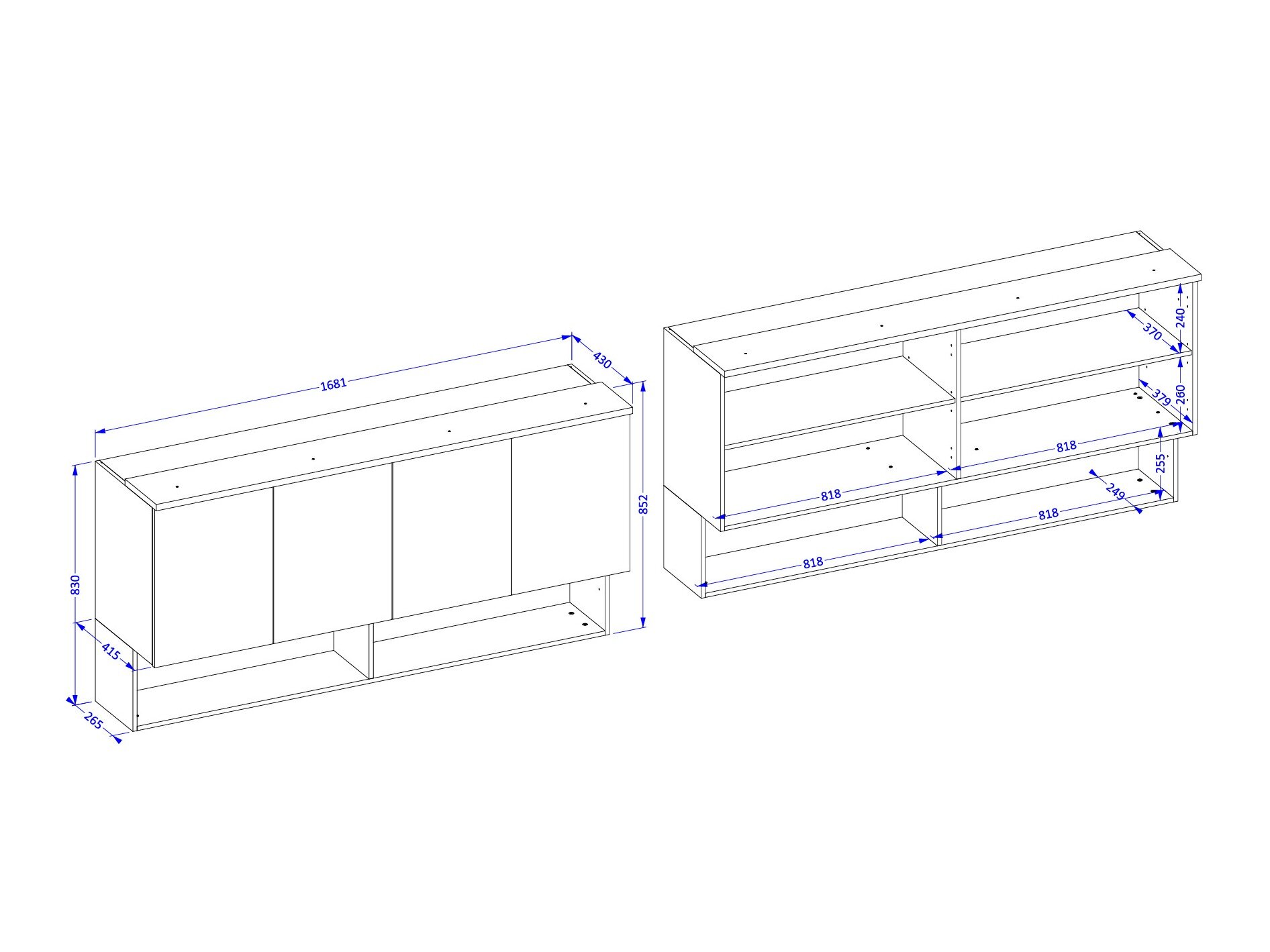 Vægskab Nolcala 105 (Egetræ + Beige)