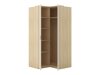 Hjørnegarderob Nolcala 107 (Egetræ + Beige)