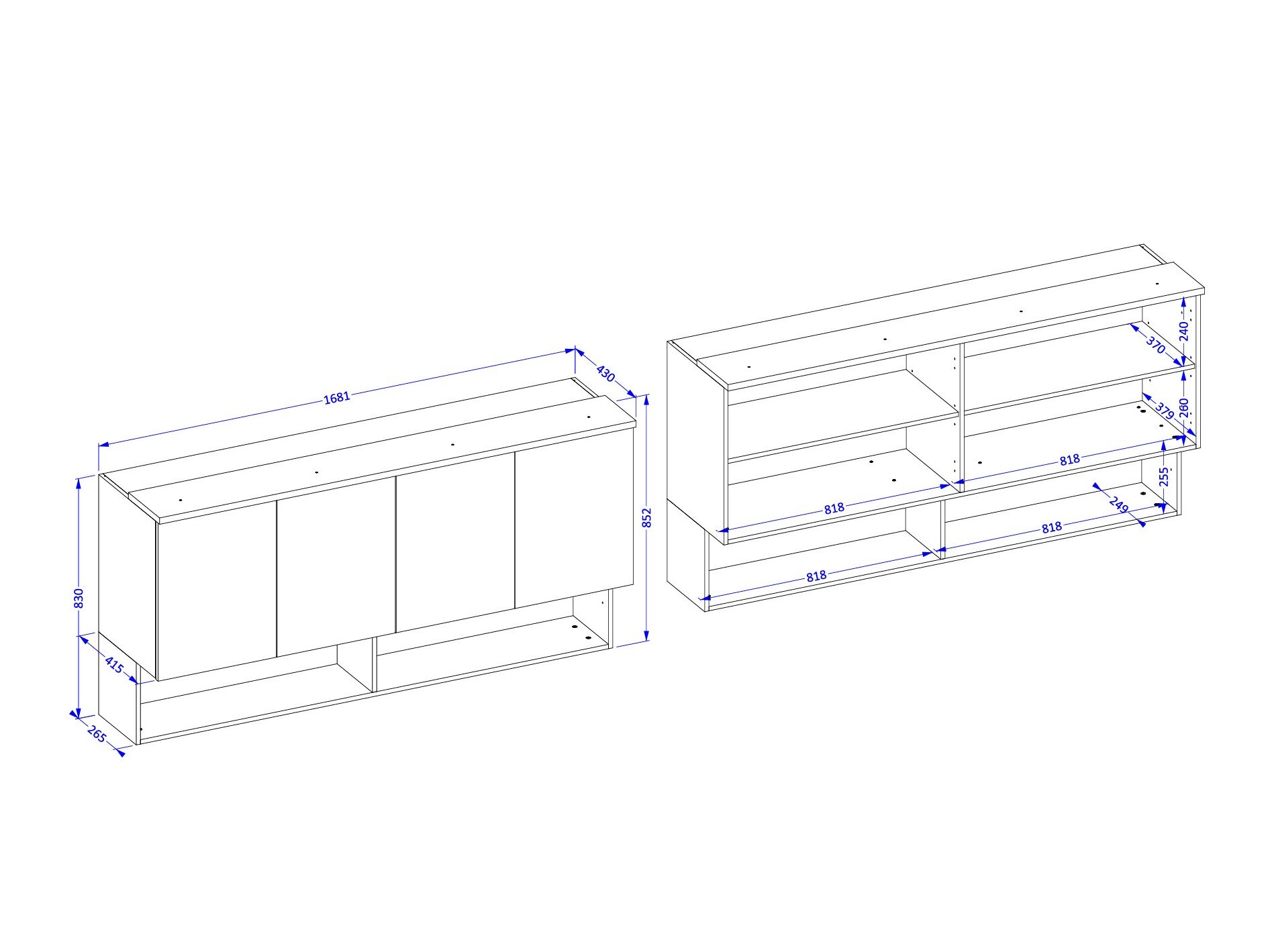 Vægskab Nolcala 105 (Egetræ + Eukalyptus)