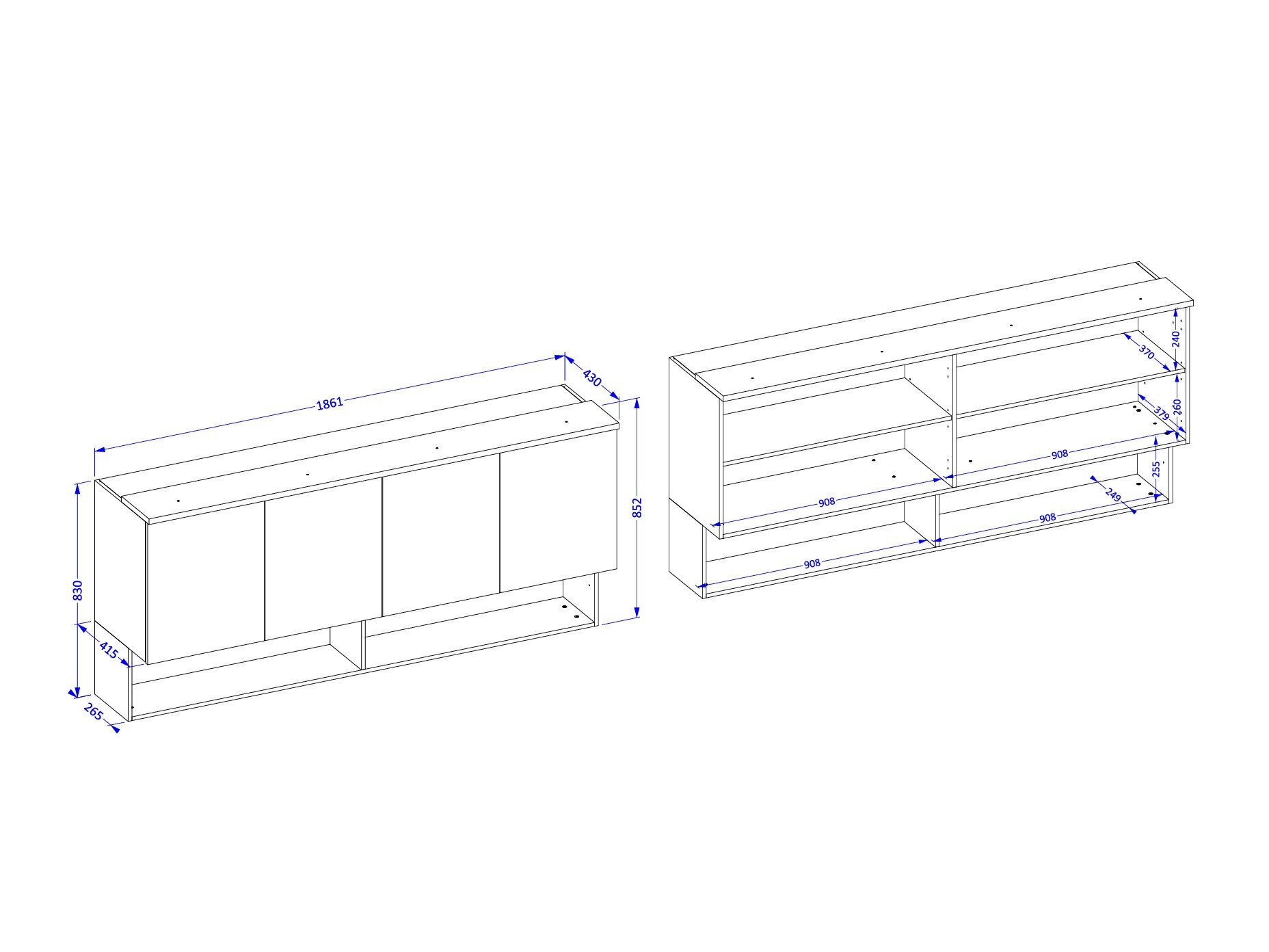 Vægskab Nolcala 106 (Egetræ + Eukalyptus)
