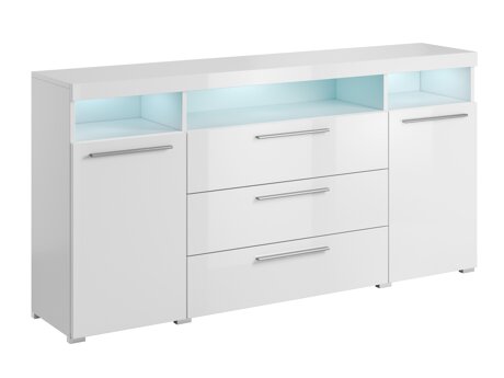 Kommode Torvire 109 (Hvid + Glansfuld hvid)