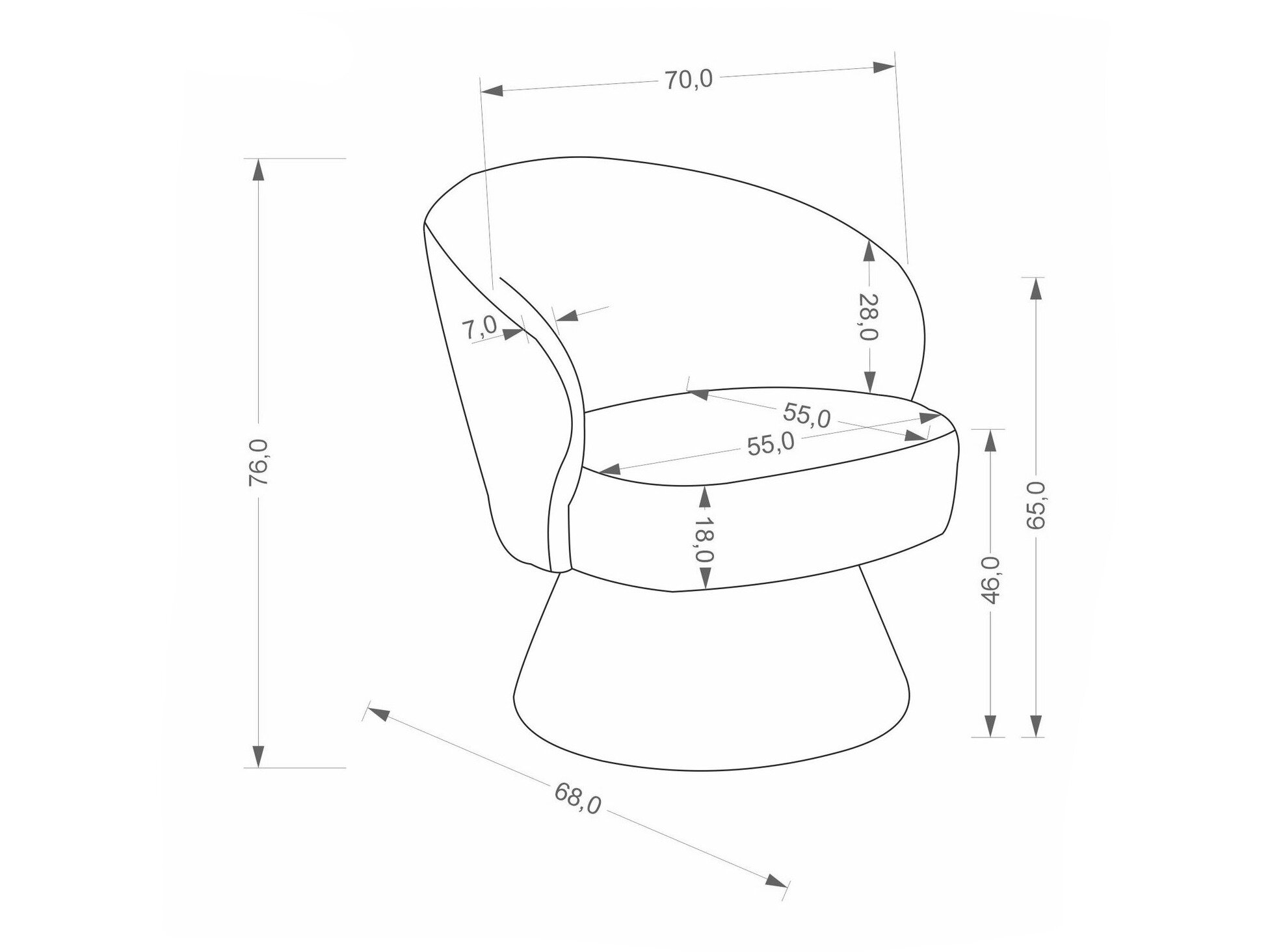Stol Houston 2102 (Grå)