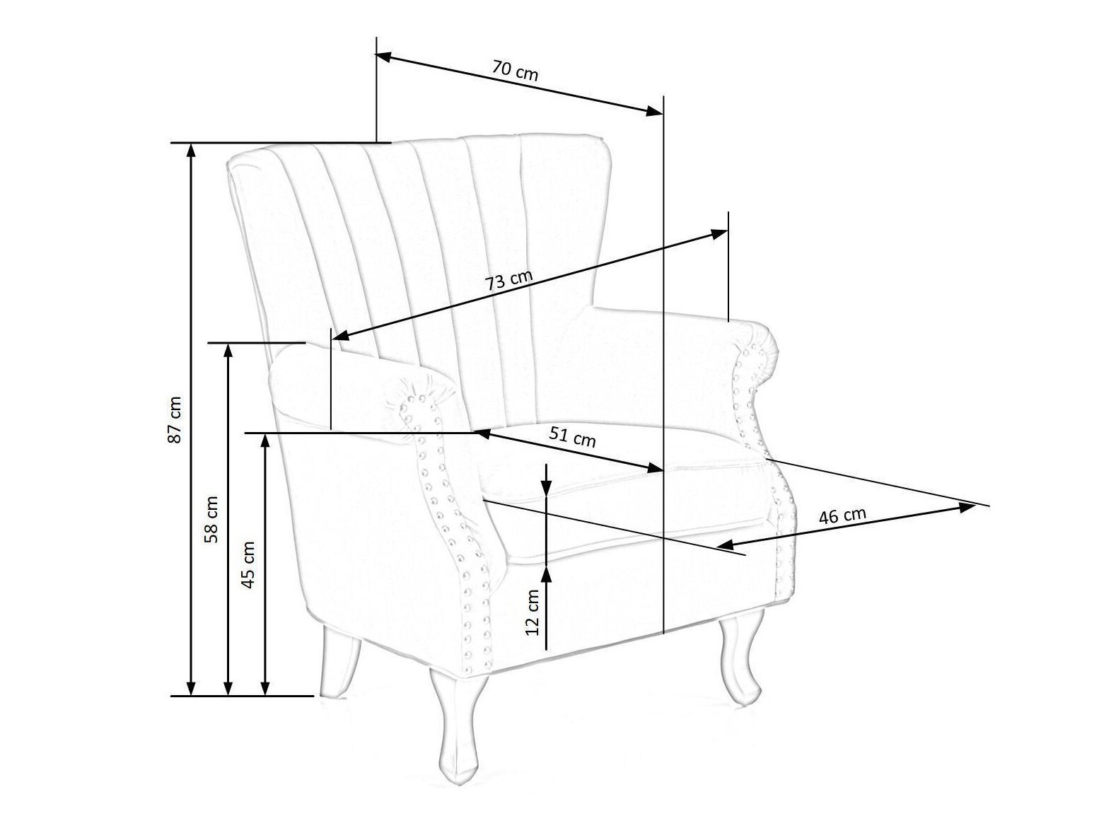 Lænestol Houston 1105 (Mørkegrøn)