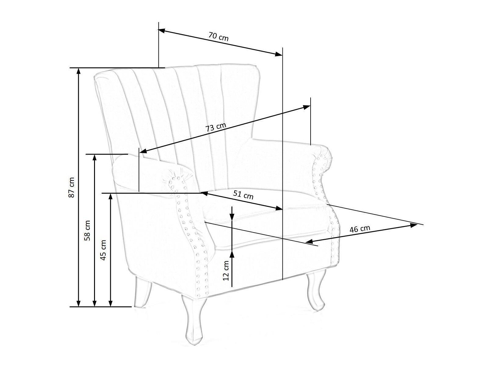 Lænestol Houston 1105 (Mørkegul)