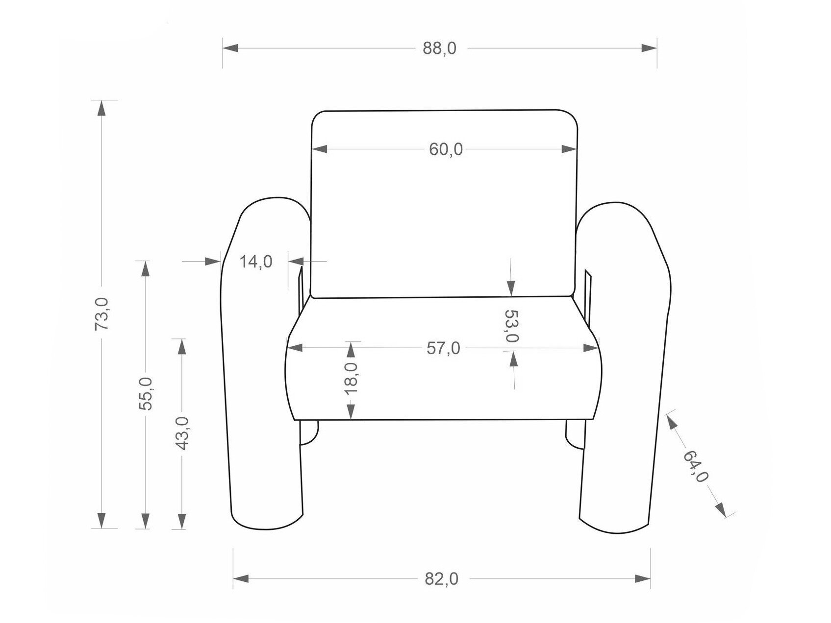 Lænestol Houston 2111
