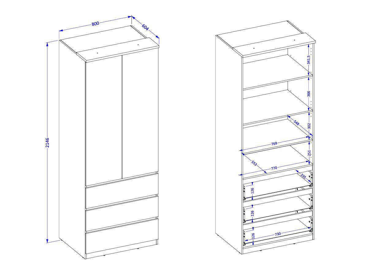 Garderobeskab Nolcala 110 (Egetræ + Eukalyptus)