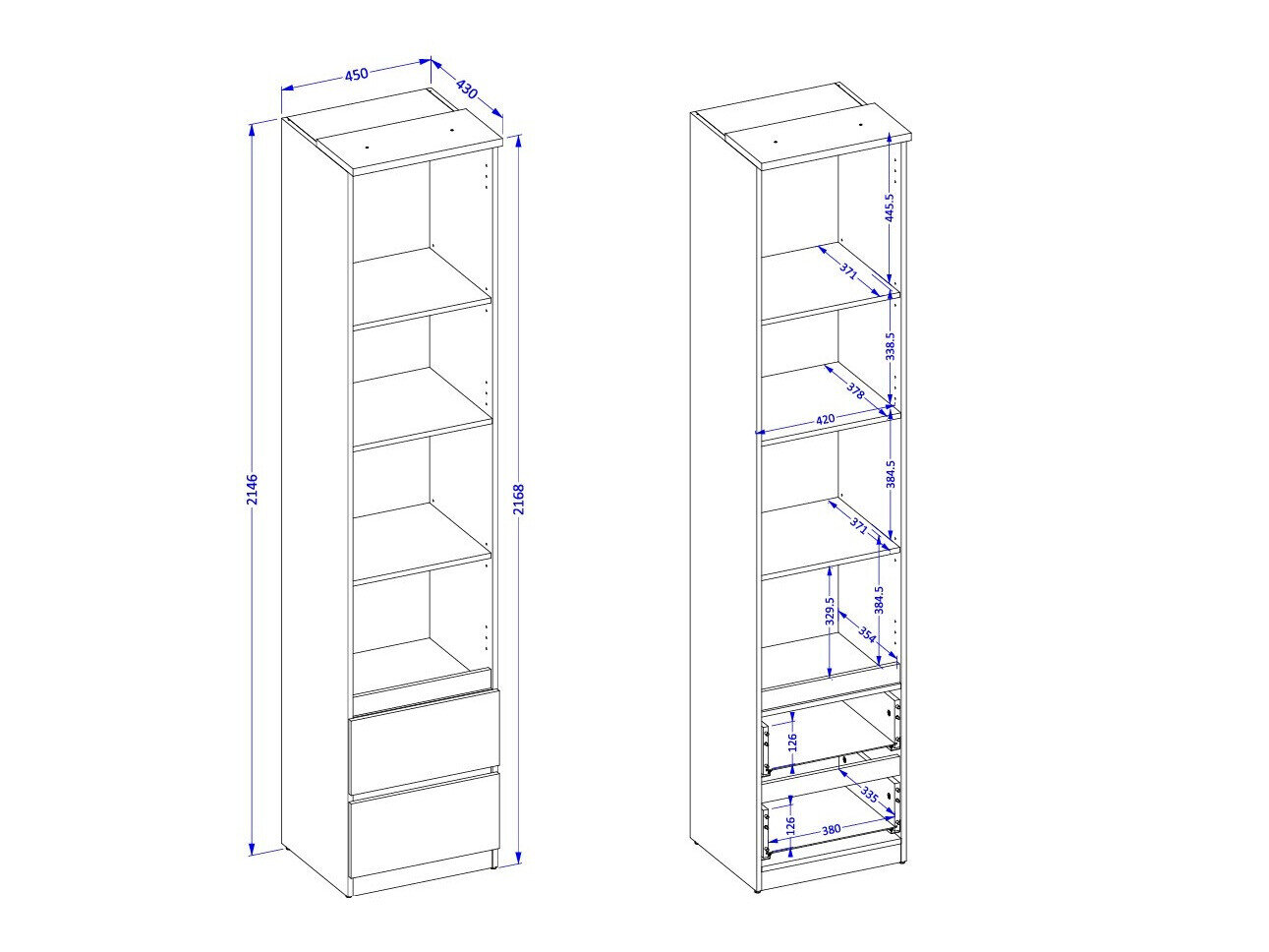 Reol Nolcala 111 (Egetræ + Beige)