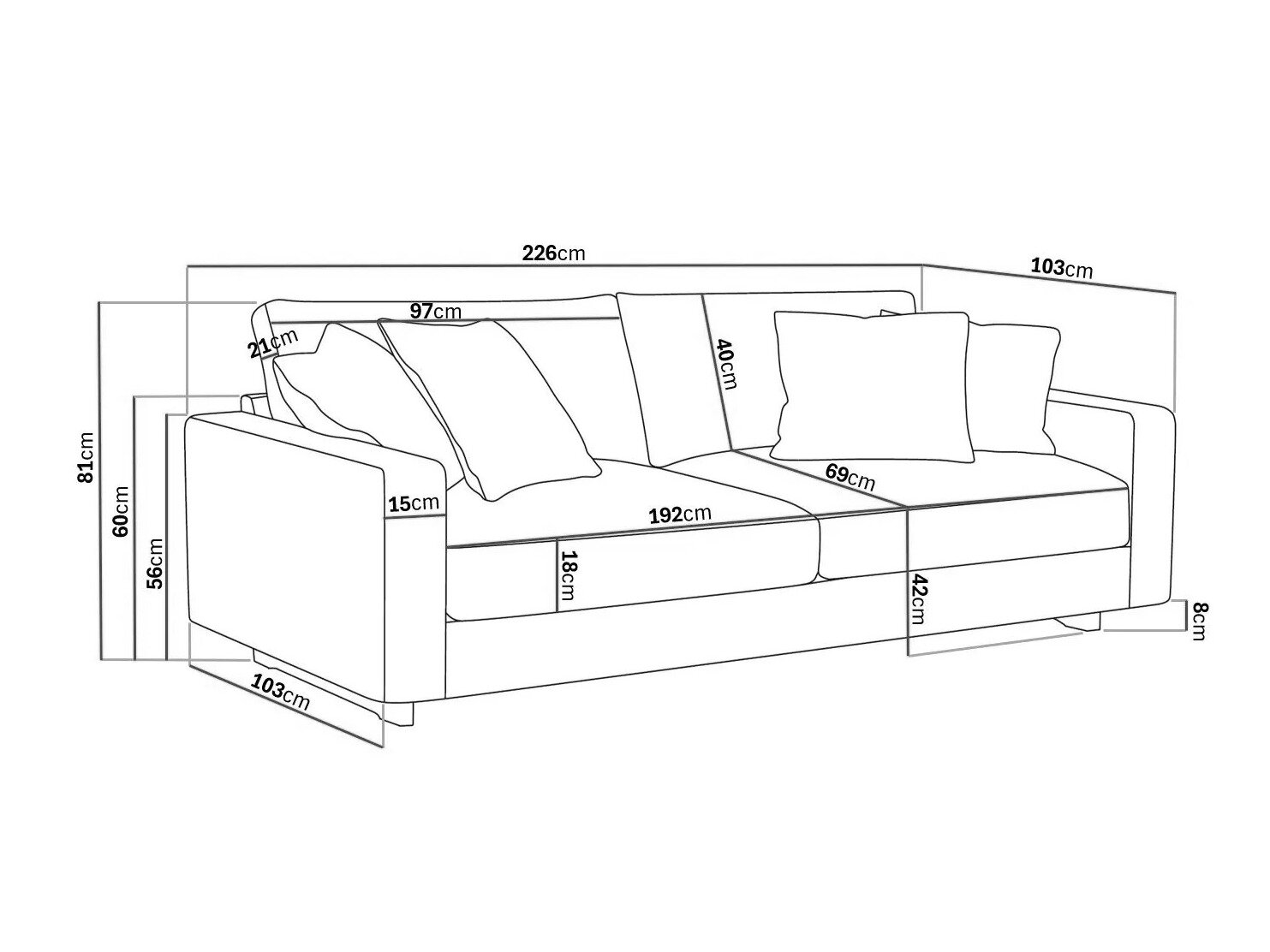 Sofa Tivsoe 109 (Storm 18)