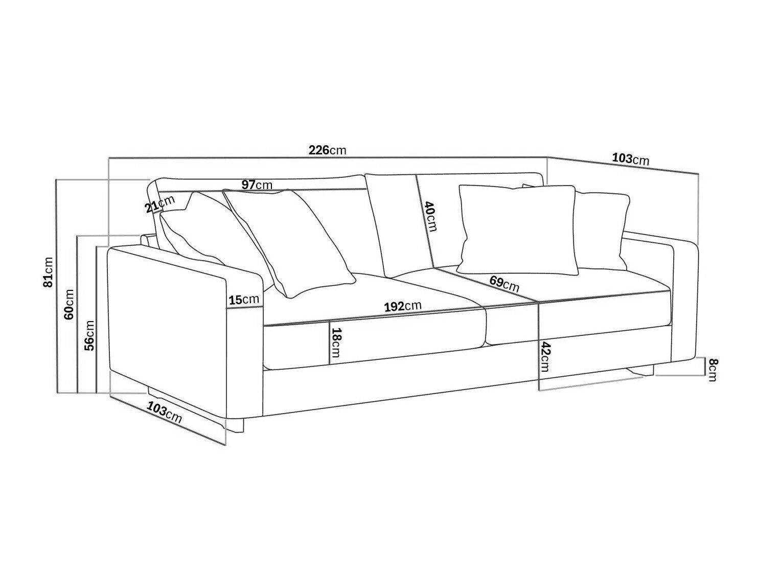 Sofa Tivsoe 109 (Storm 54)