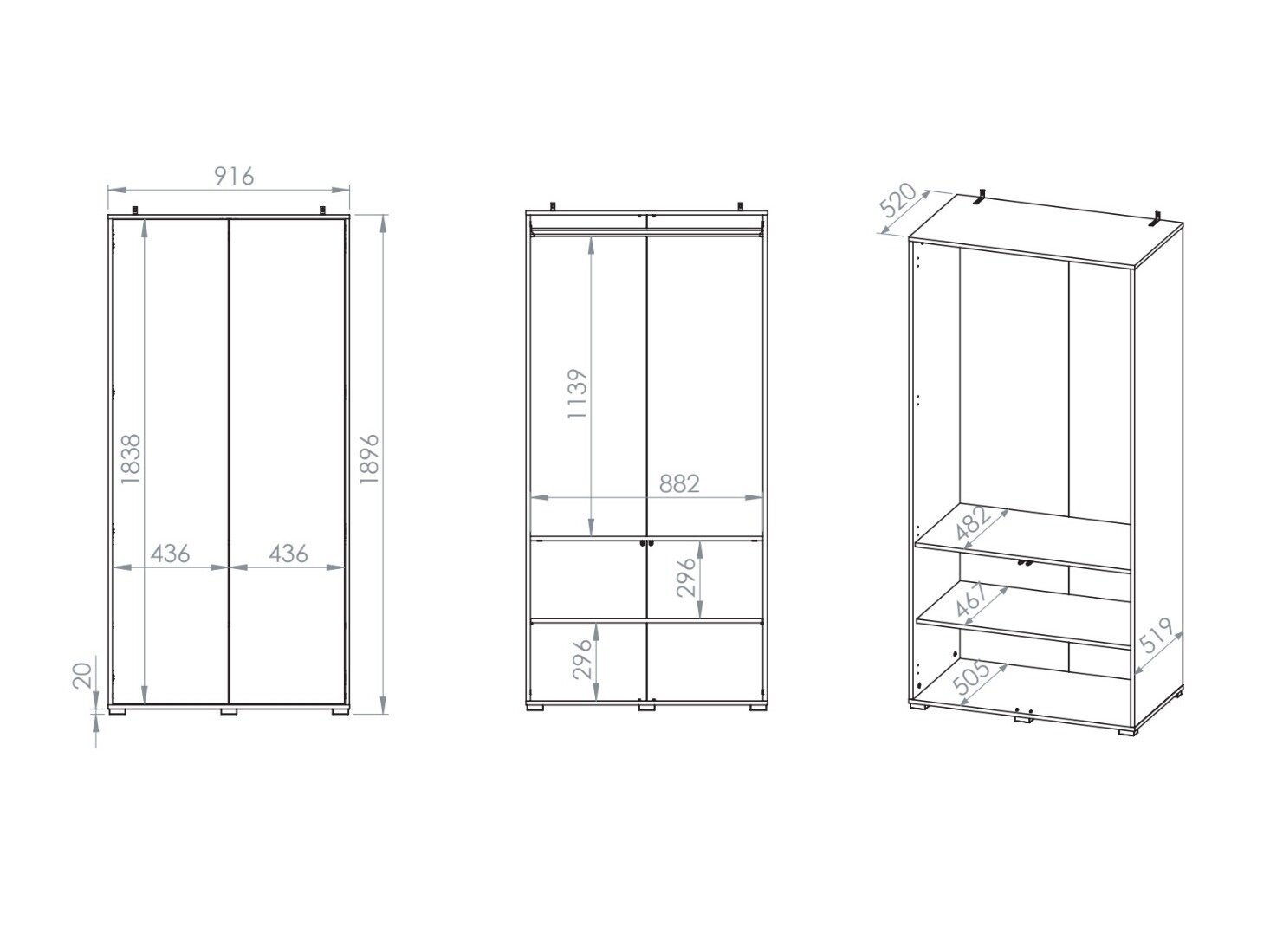 Garderobeskab Morsero 103