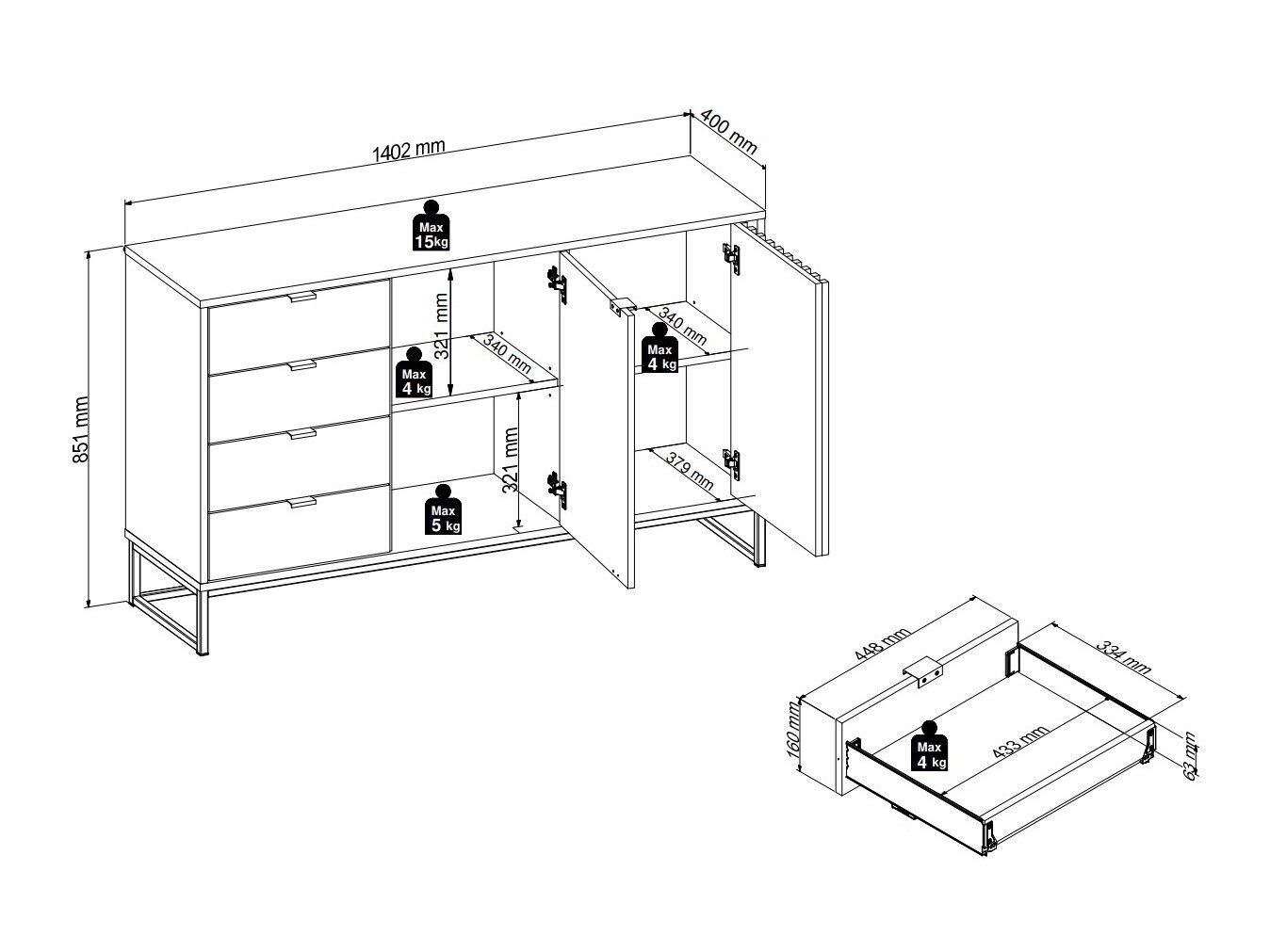 Stuemøbelsæt Sondelu 106