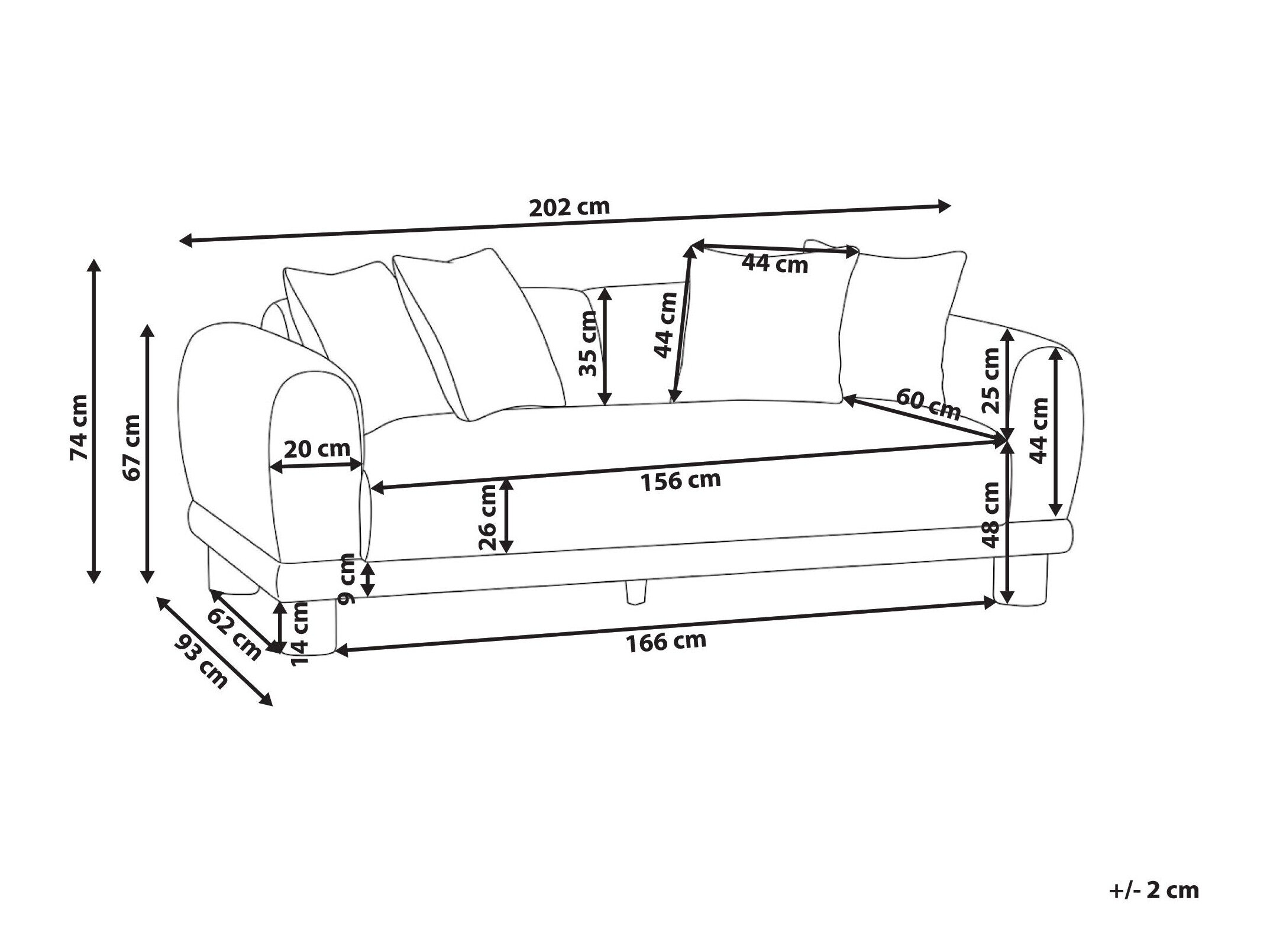 Sofa Berwyn 3274 (Taupe)