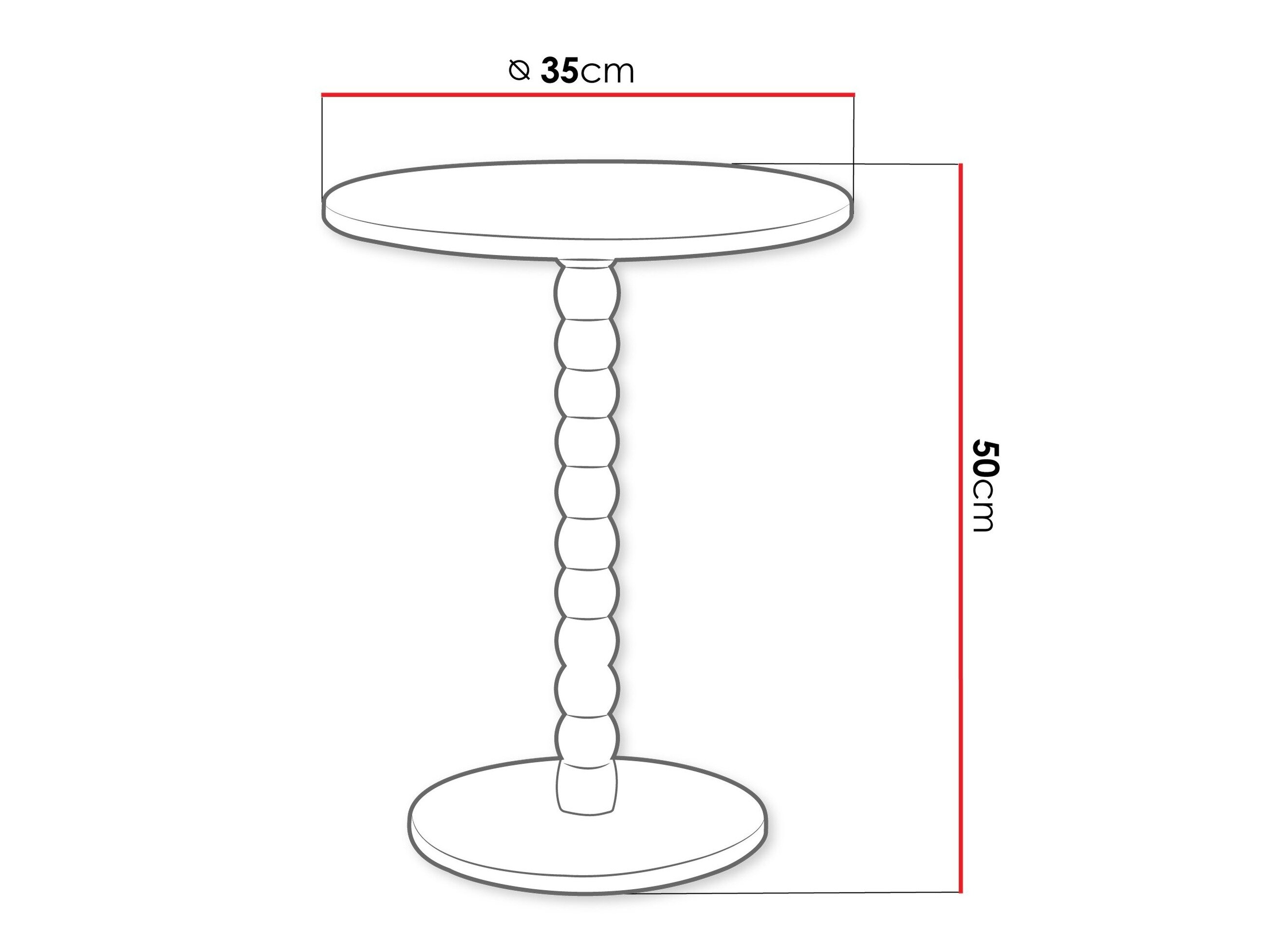 Sidebord Ludus (Hvid)