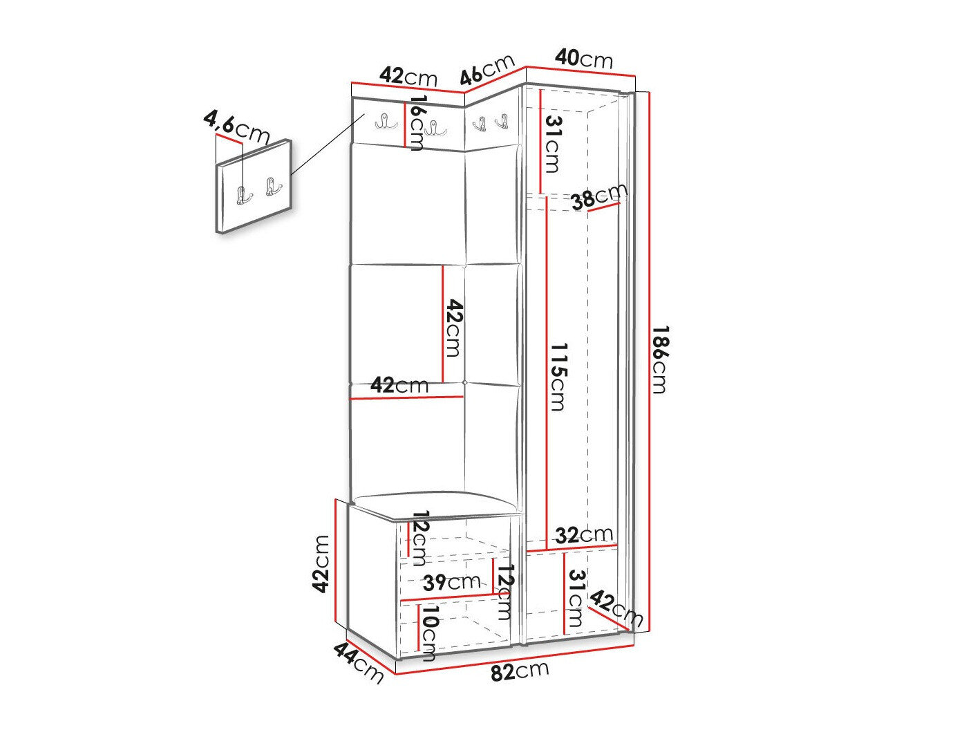 Gangmeubelset Hartford 382 (Zwart)