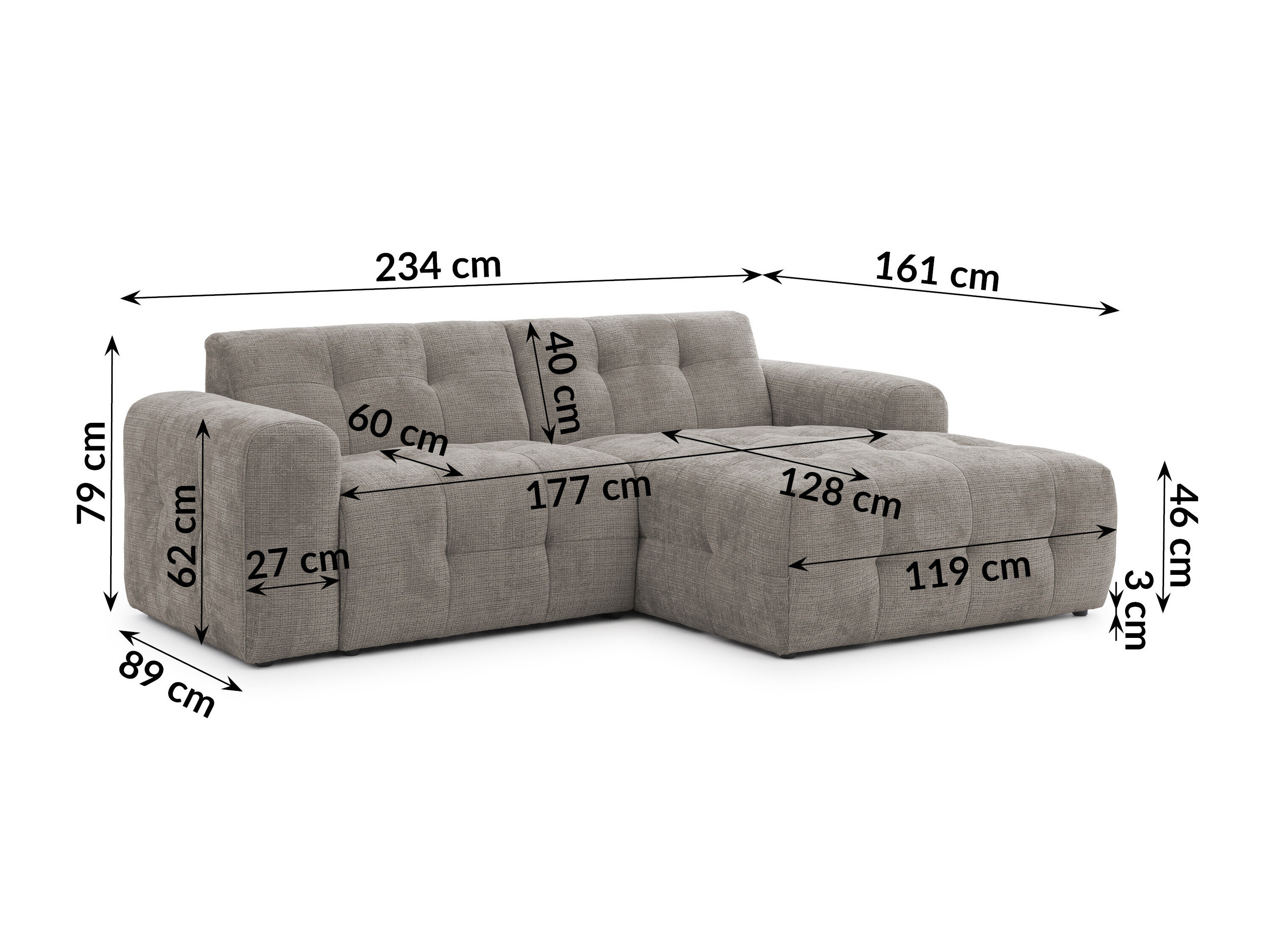 Hoekbank Rocklin 179 (Cremona 24)