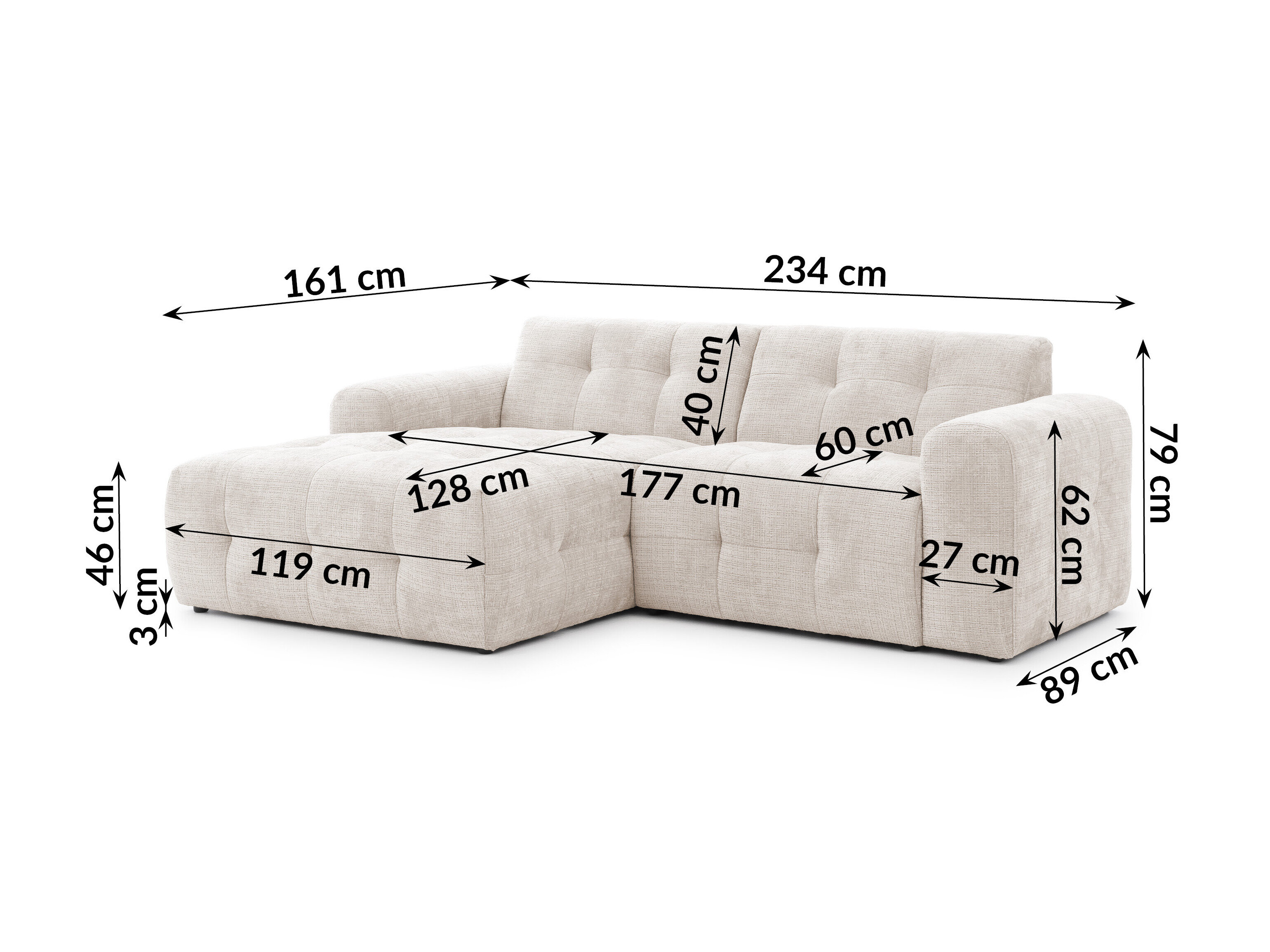 Gestoffeerde meubelset Rocklin 183 (Cremona 02)