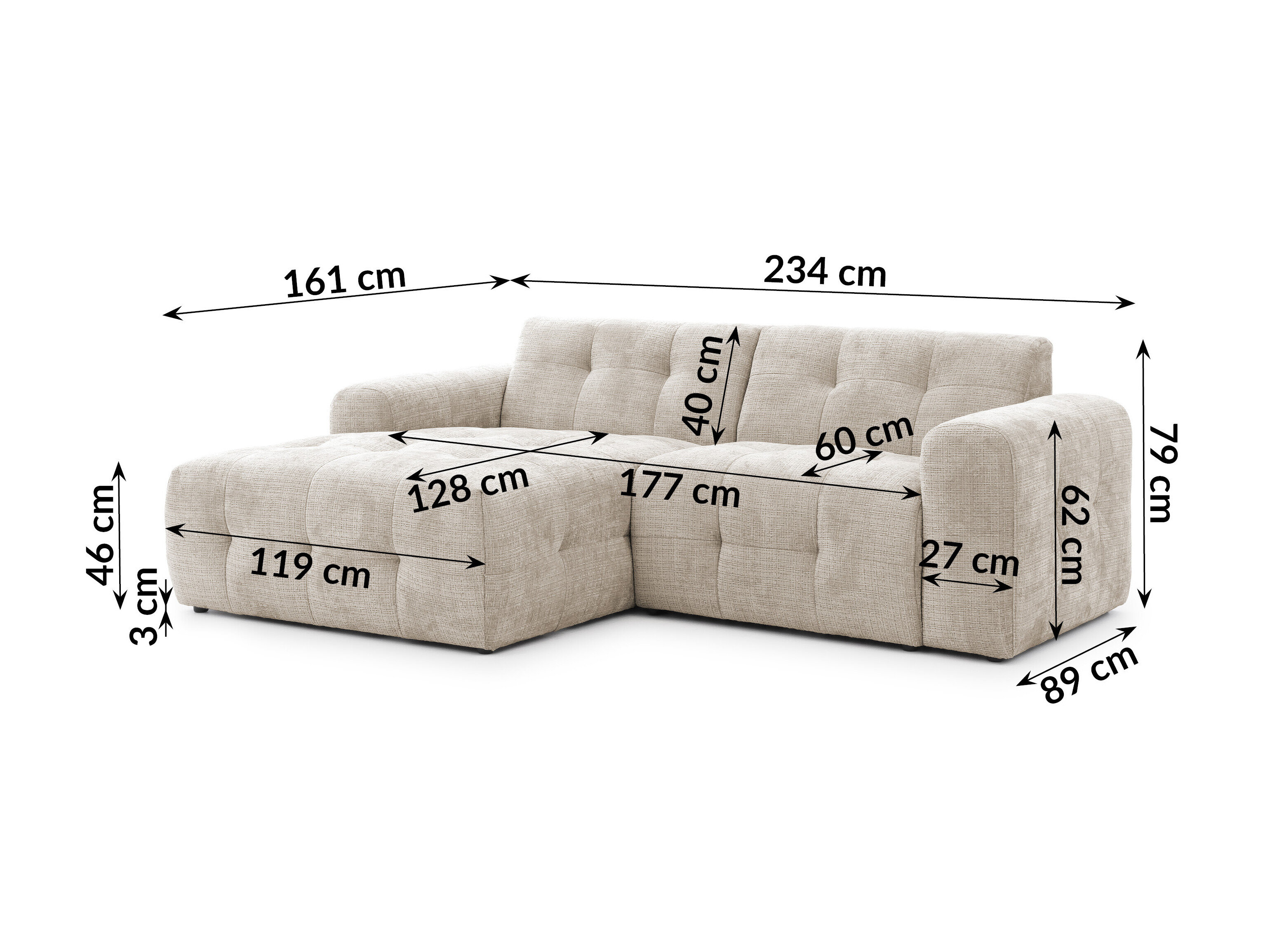 Gestoffeerde meubelset Rocklin 183 (Cremona 14)