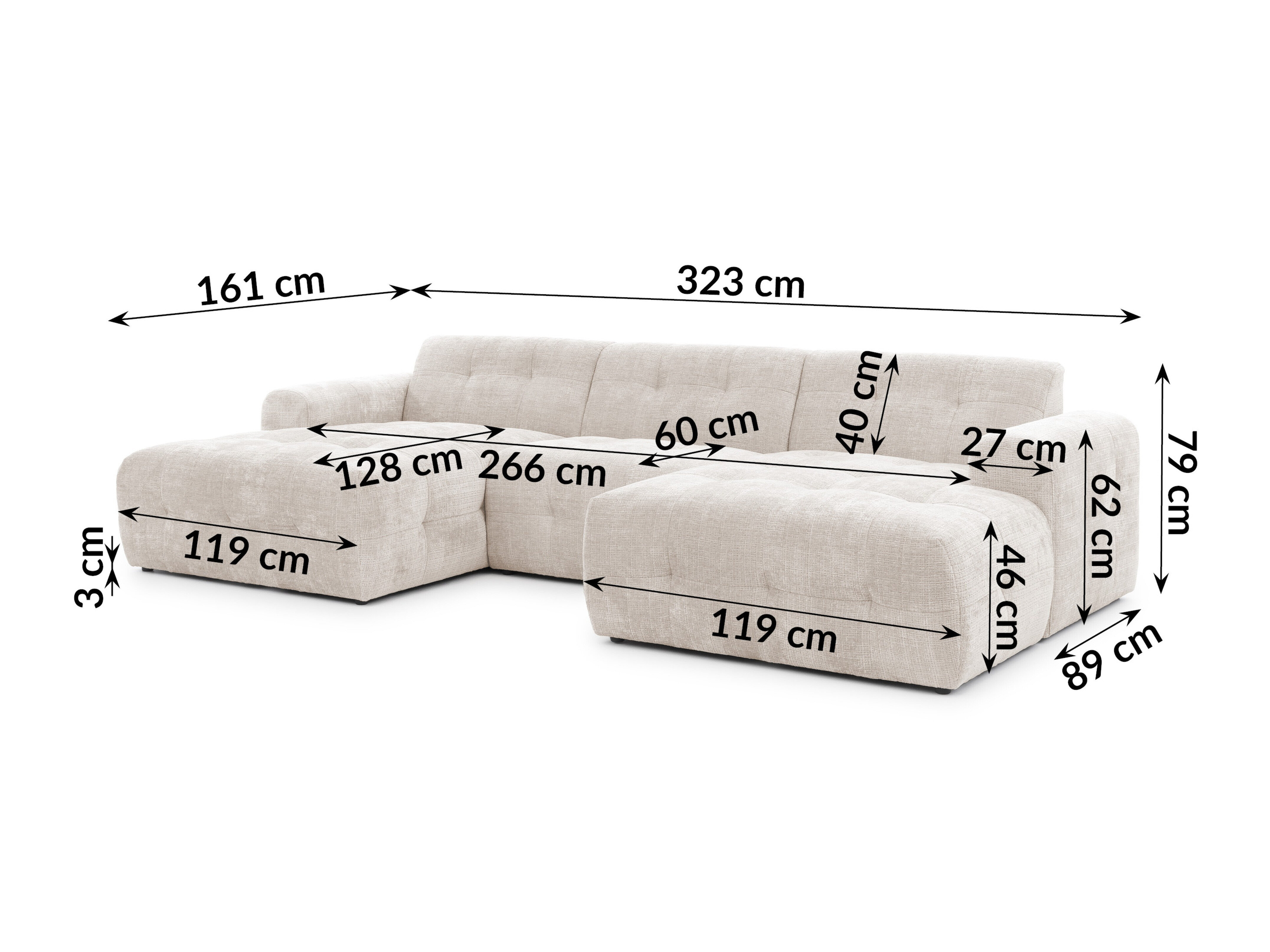 Gestoffeerde meubelset Rocklin 185 (Cremona 02)