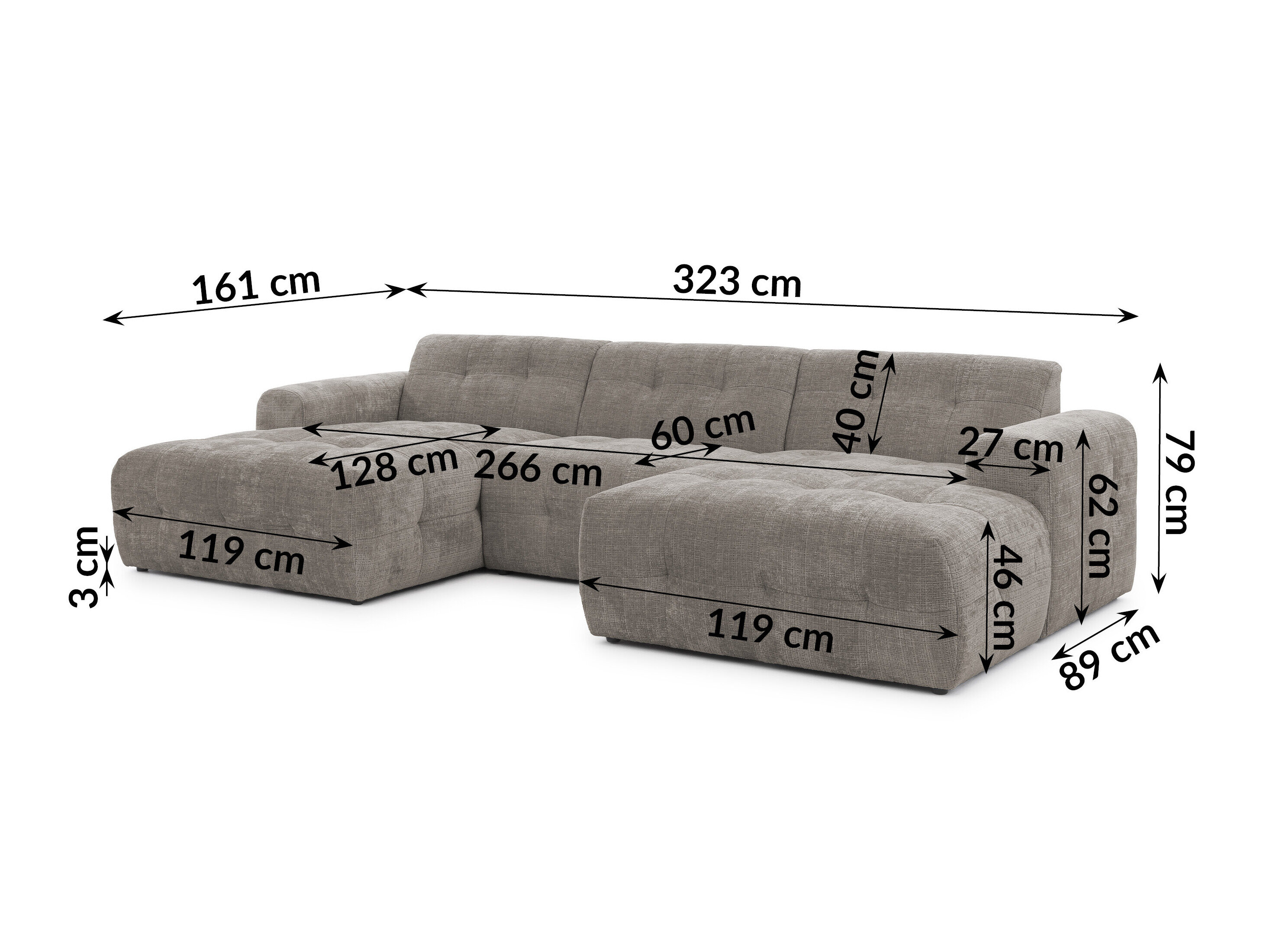 Gestoffeerde meubelset Rocklin 185 (Cremona 24)