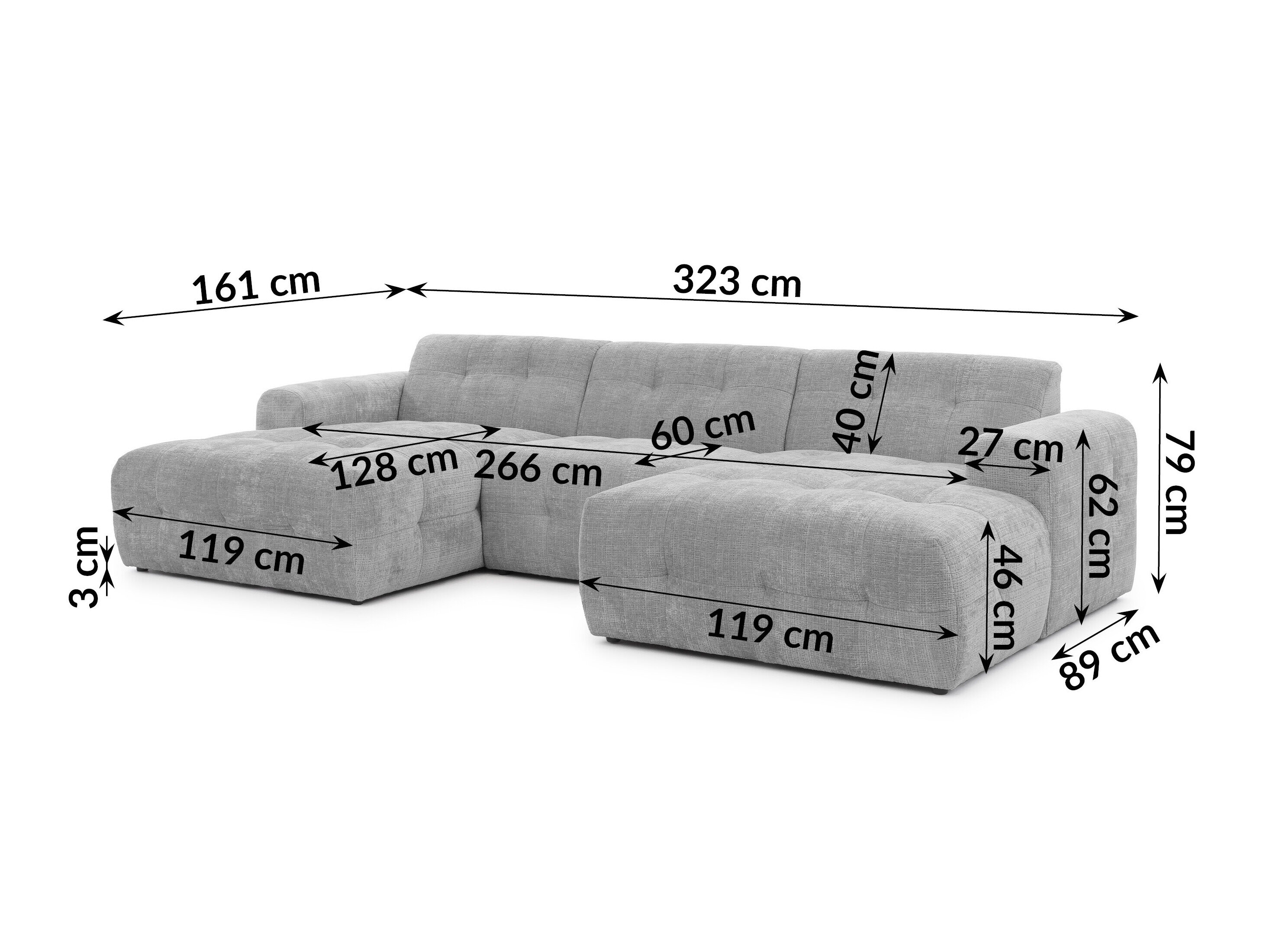 Gestoffeerde meubelset Rocklin 185 (Cremona 81)